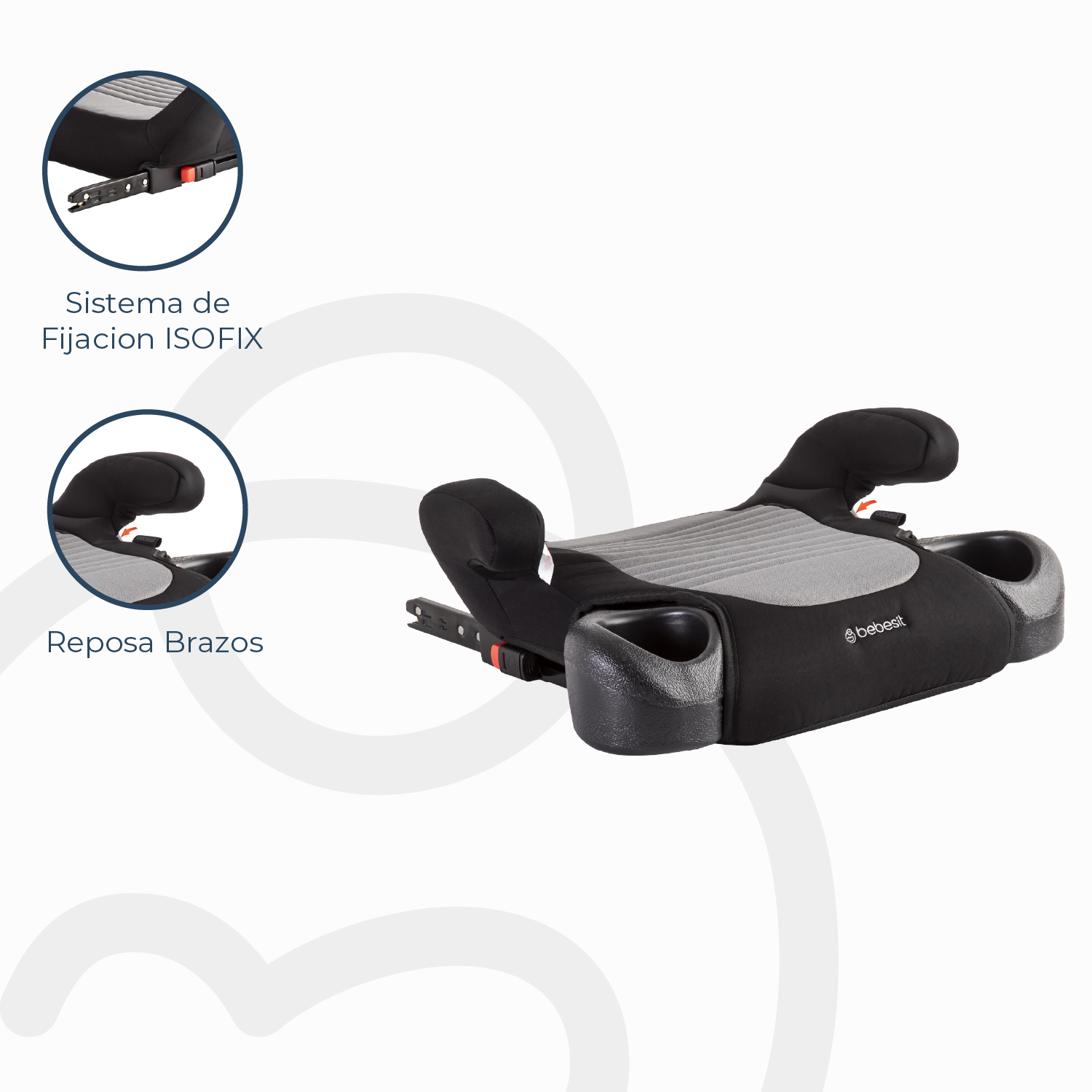 Alzador Isofix Gris Bebesit