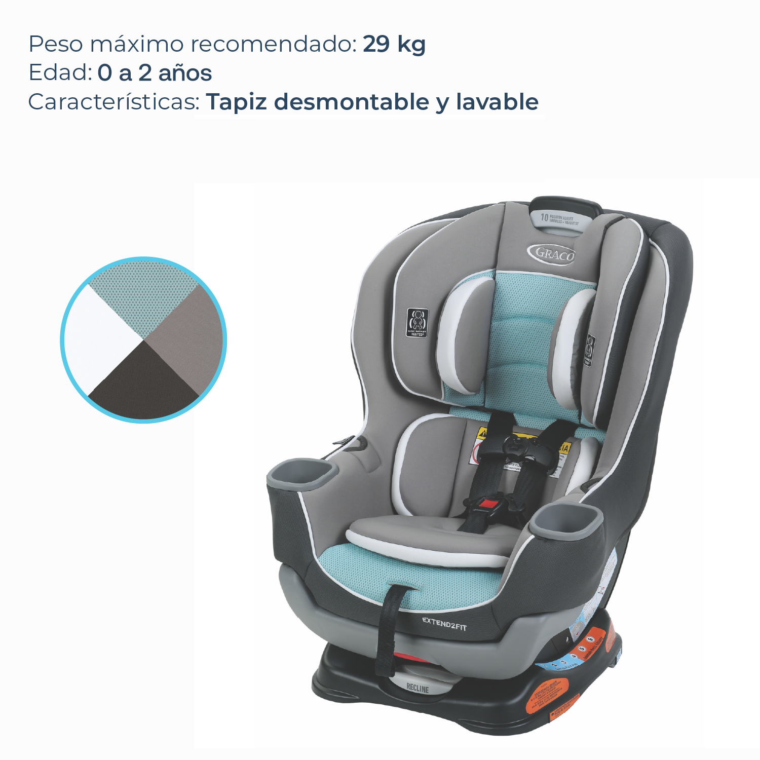 Silla de Auto Convertible Extend2Fit Spire