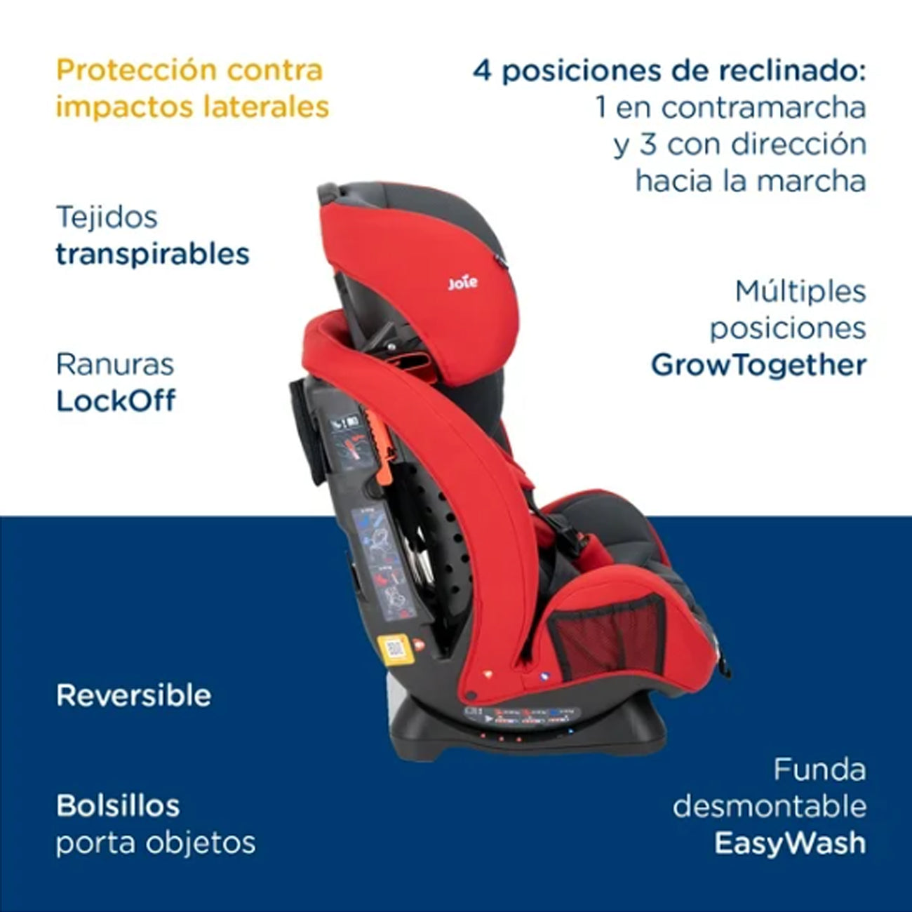 Silla de Auto Convertible Stages Red & Gray Joie