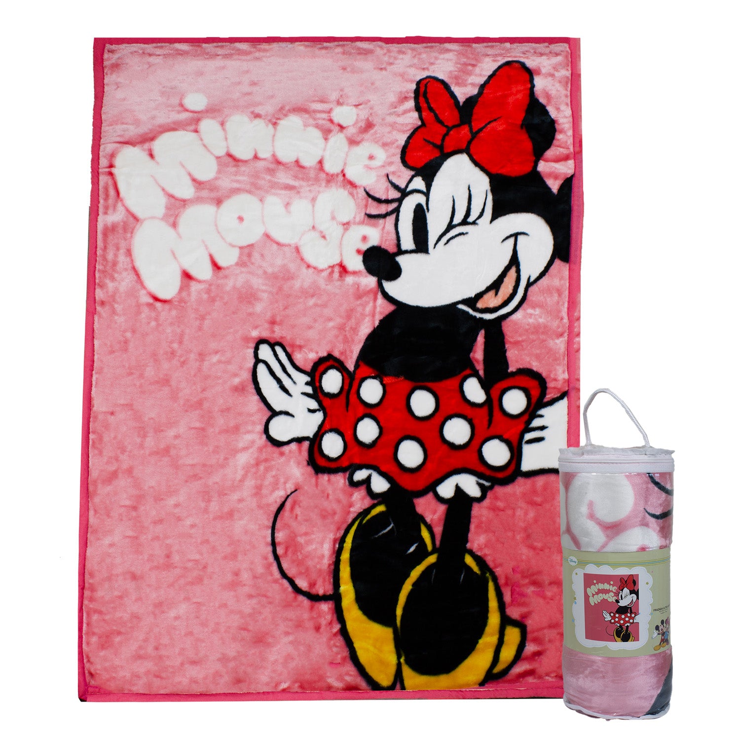 Frazada Ultra Soft Minnie Mouse 110x140cm Rosado Disney