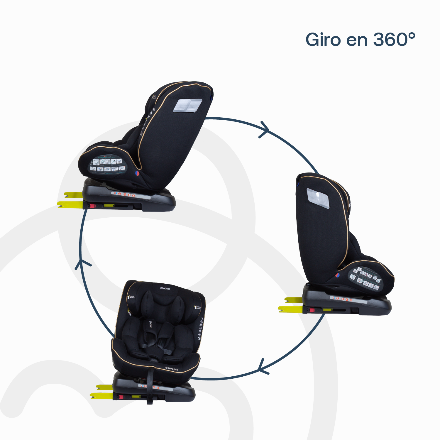 Silla de Auto Convertible Supra 360° Black Gold