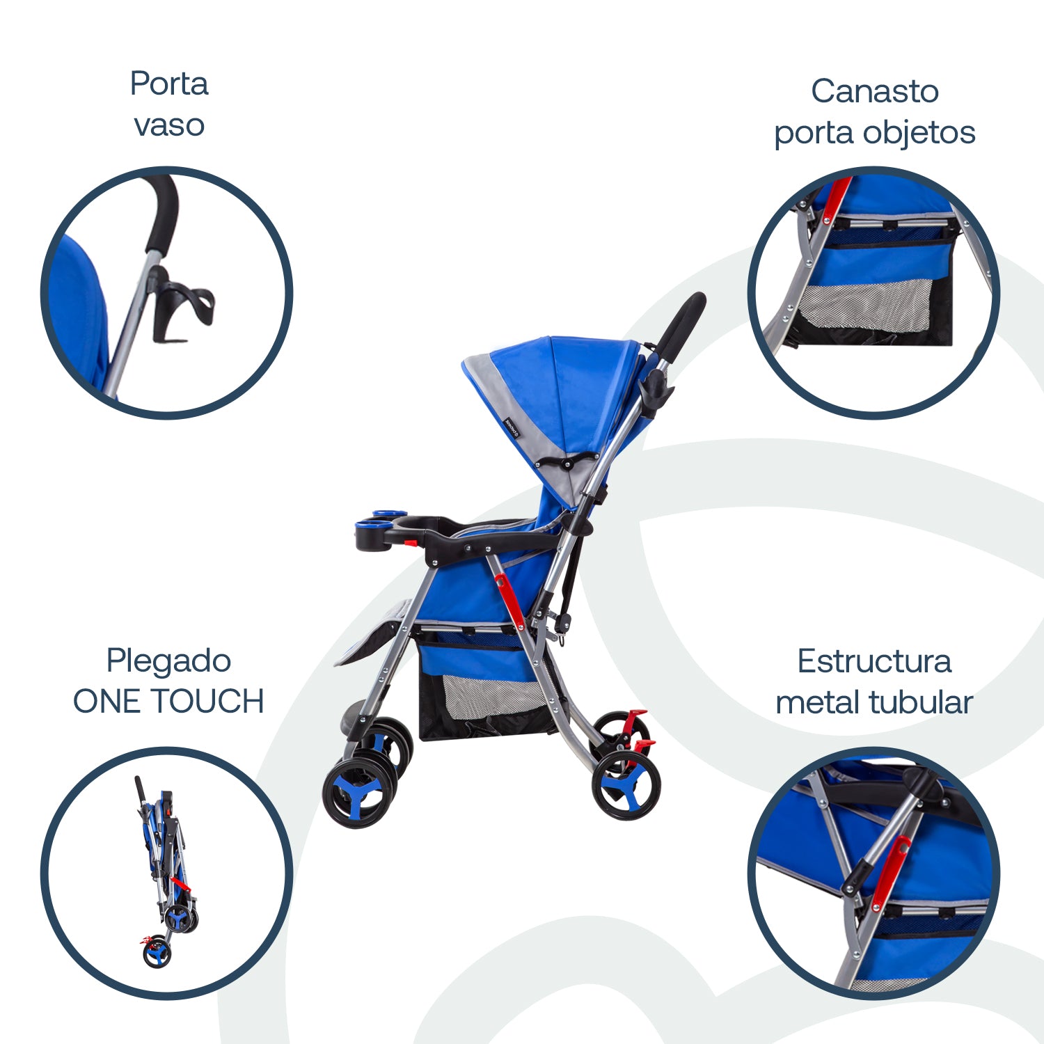 Coche Paseo y Cuna Twister SX Azul