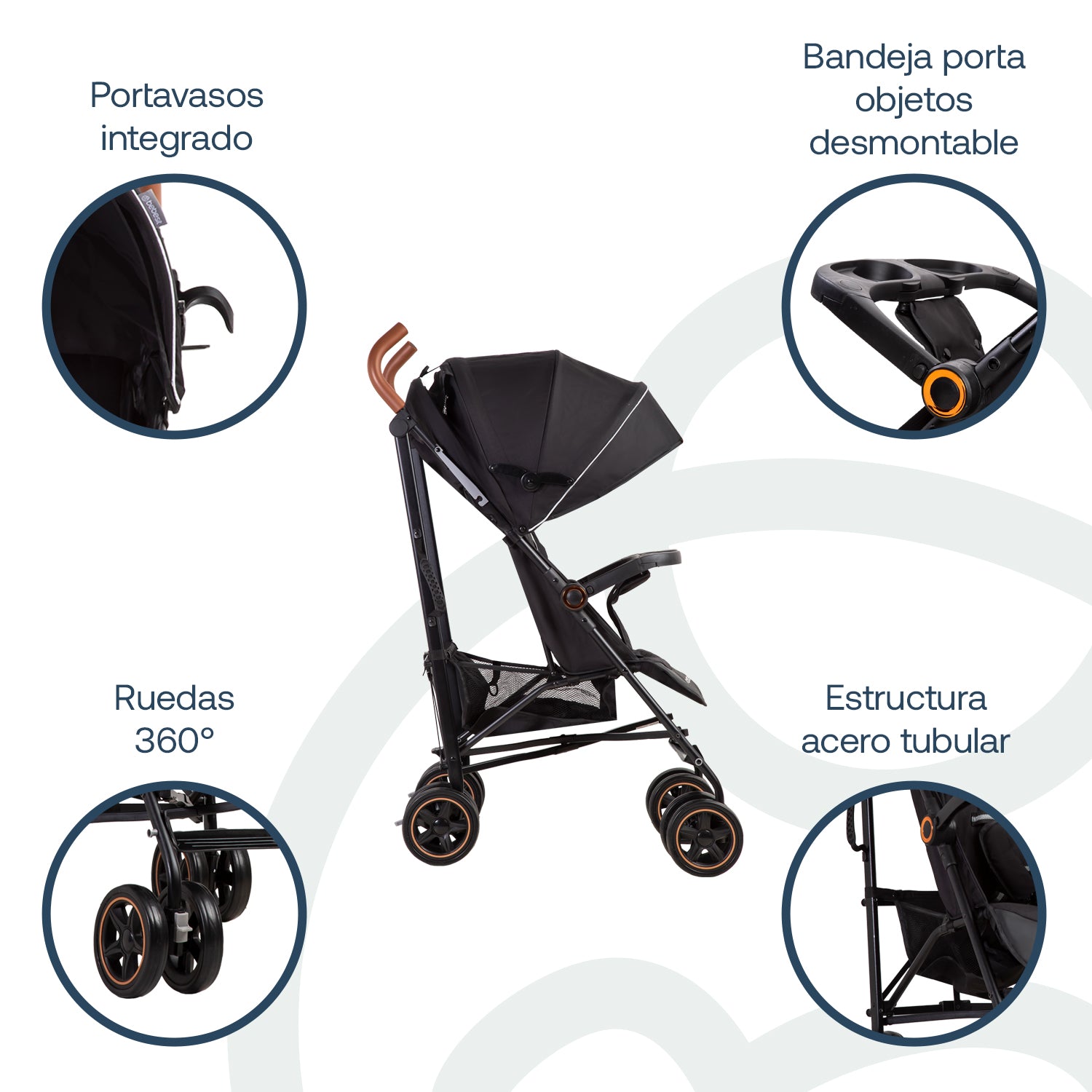 Coche Paragua Magic Ride Negro