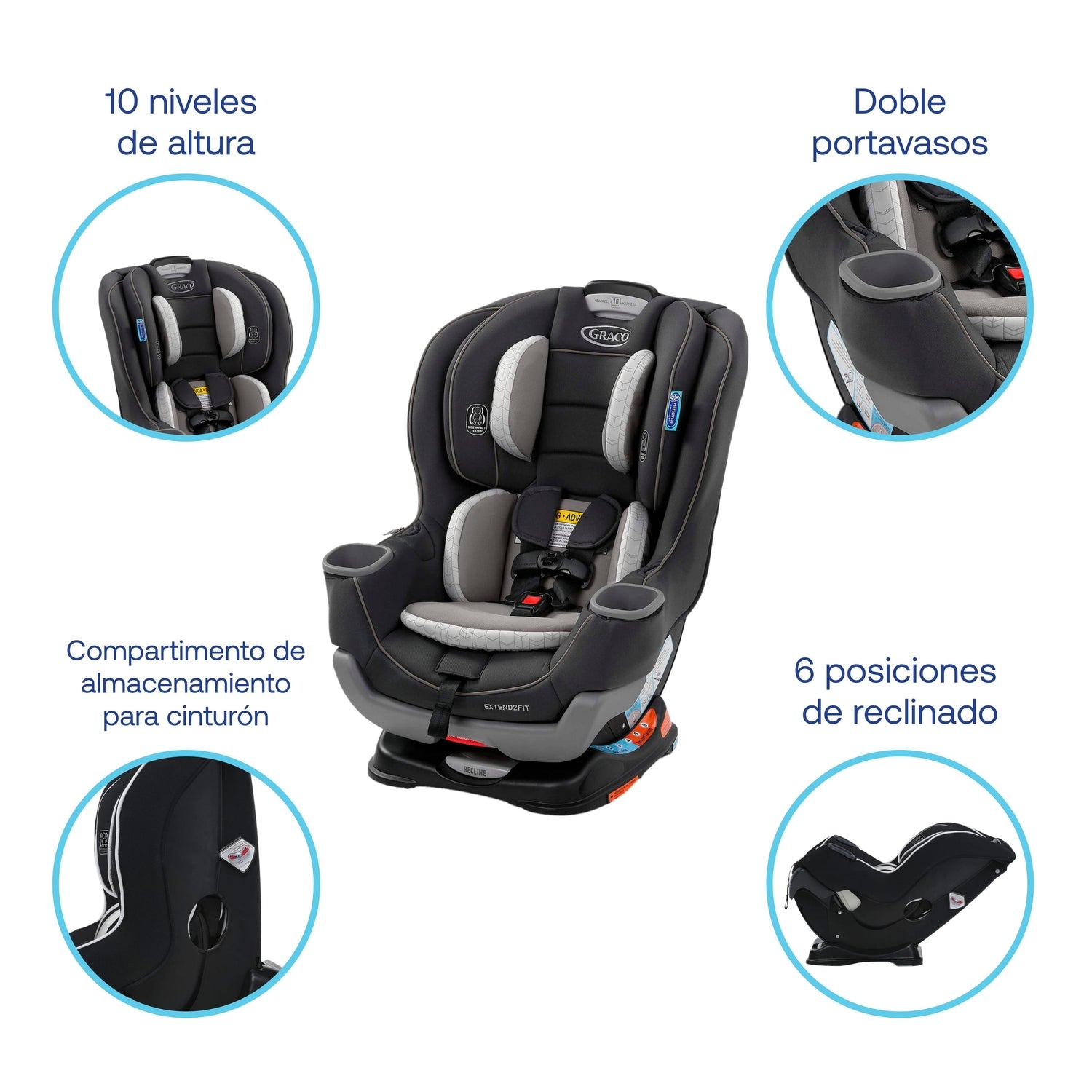 Silla de Auto Convertible Extend2fit Redmond