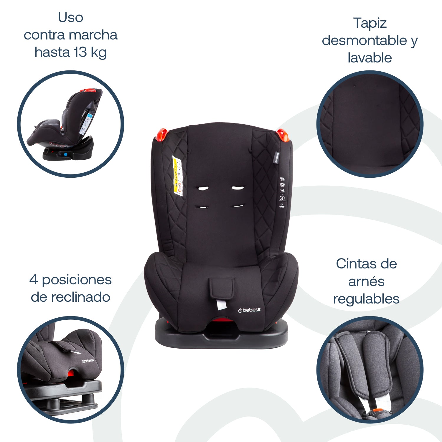 Silla de Auto Convertible Aries Gris