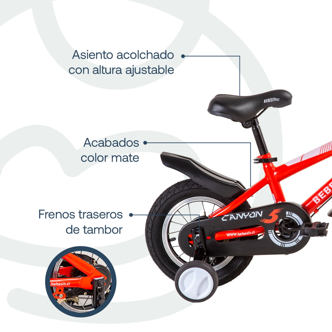 Bicicleta Infantil Canyon Aro 12 Roja