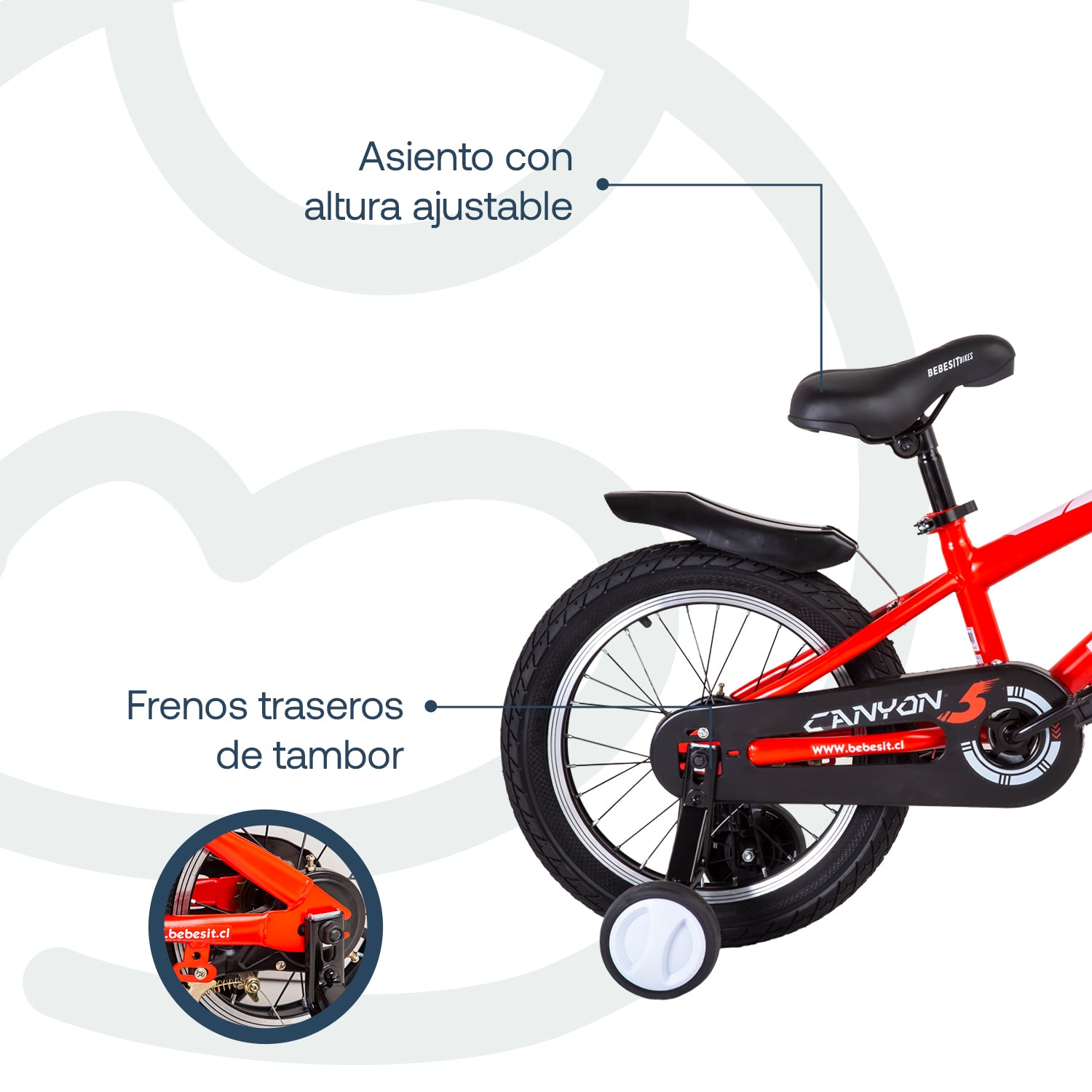 Bicicleta Infantil Canyon Aro 16 Rojo