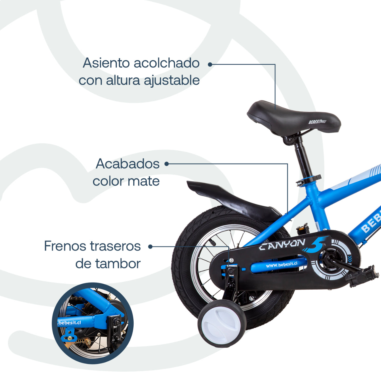 Bicicleta Infantil Canyon Aro 12 Azul