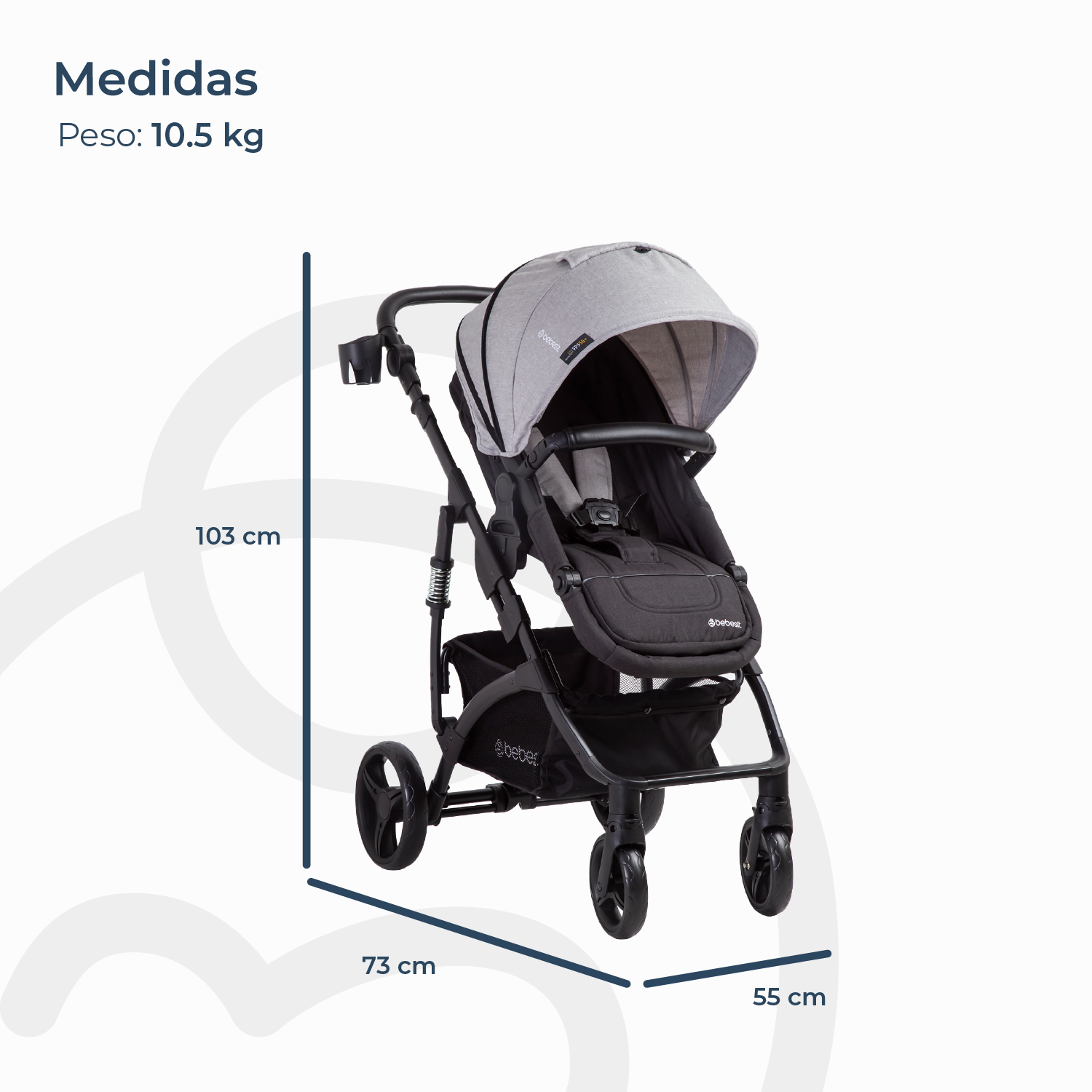 Coche Cuna travel system Explorer LX Gris