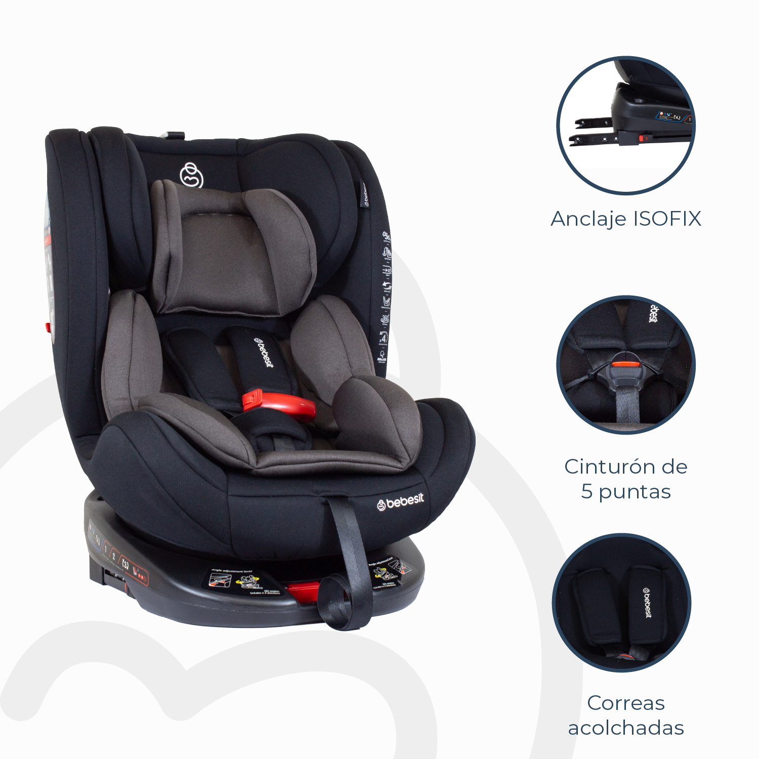 Silla de Auto Convertible 360 OneFix Dark Brown