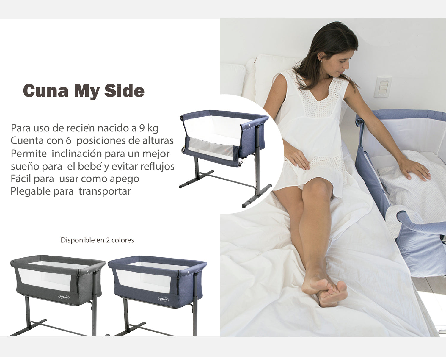 Cuna Colecho My Side Beige