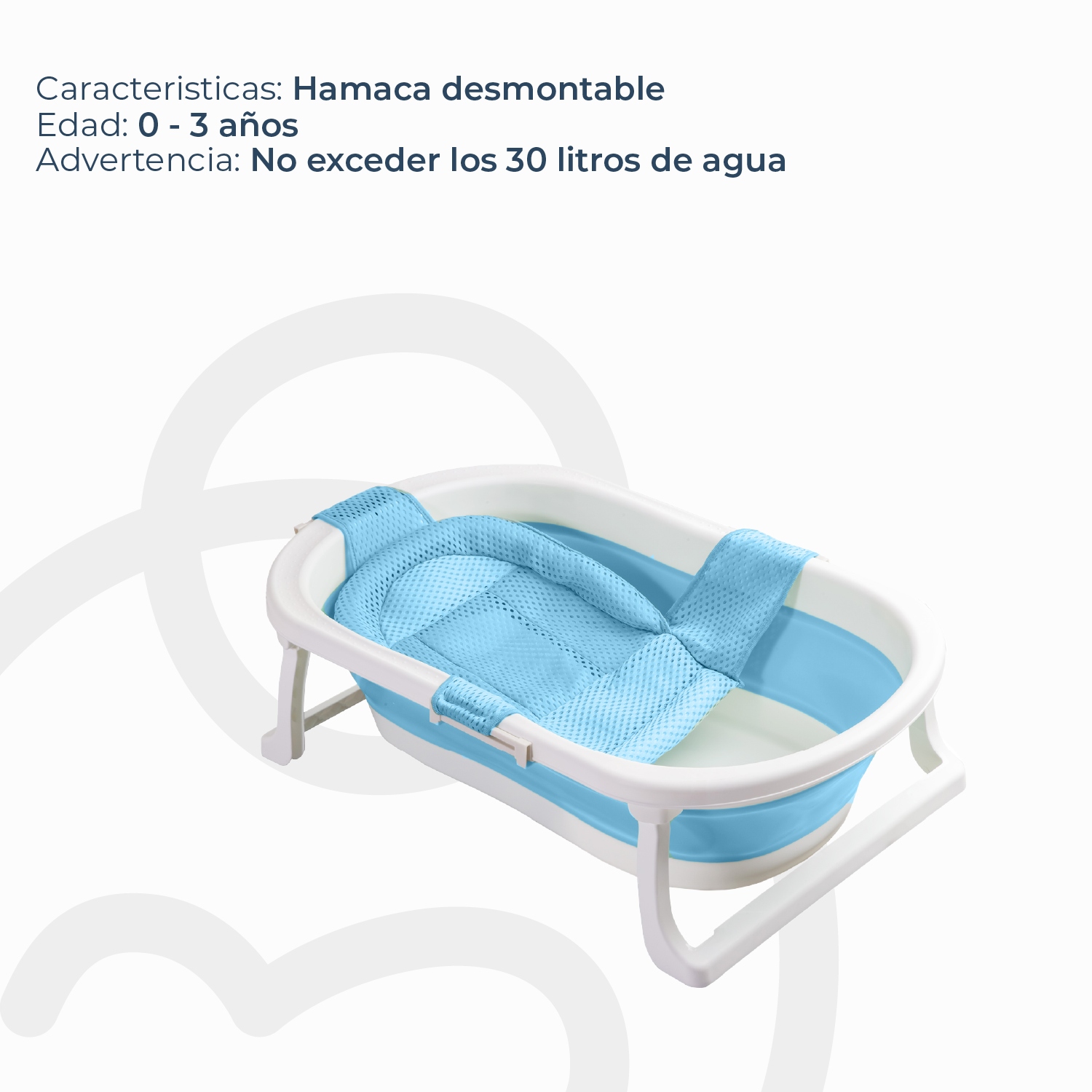Bañera Jelly con Hamaca Azul