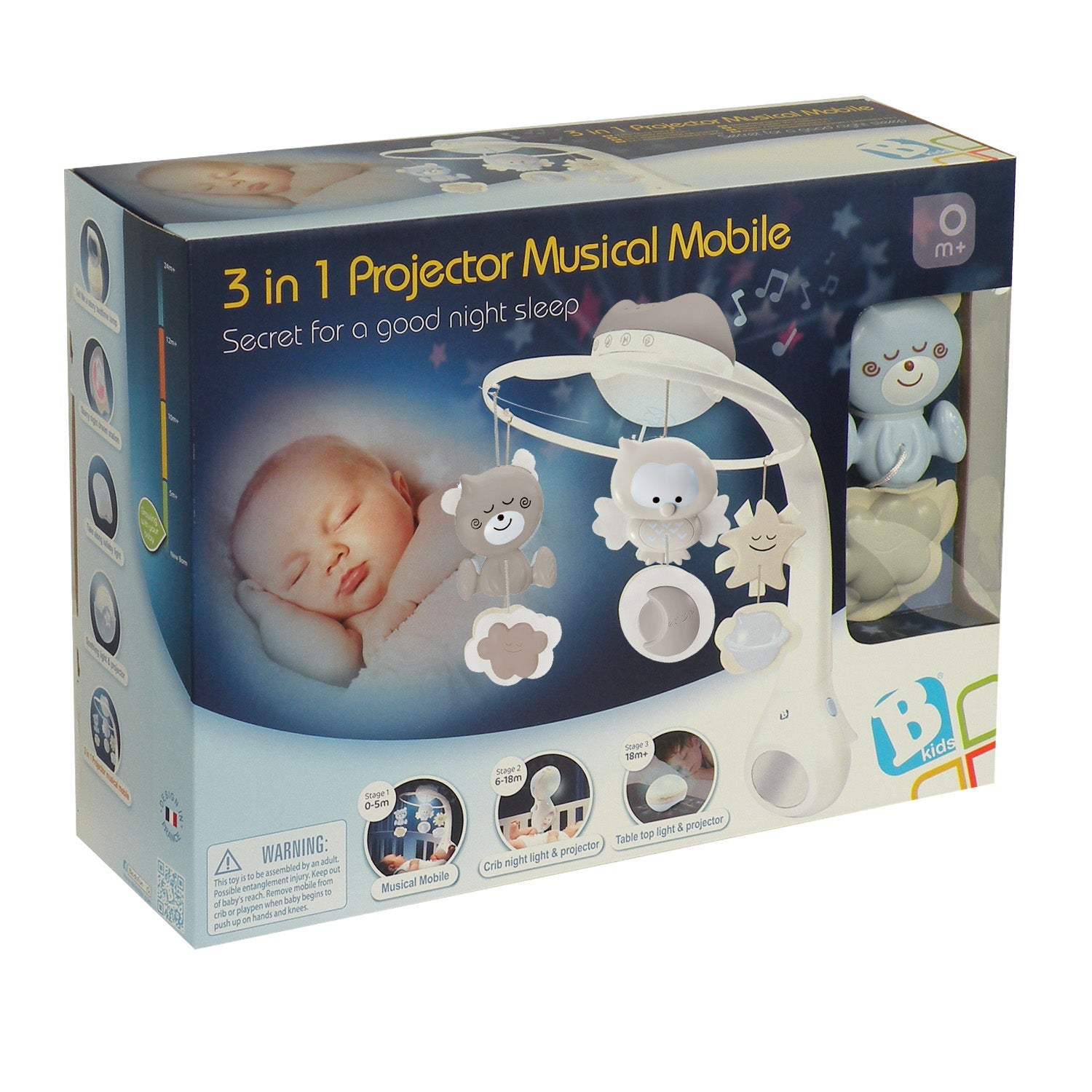 Proyector Musical 3en1 Gris Infantino