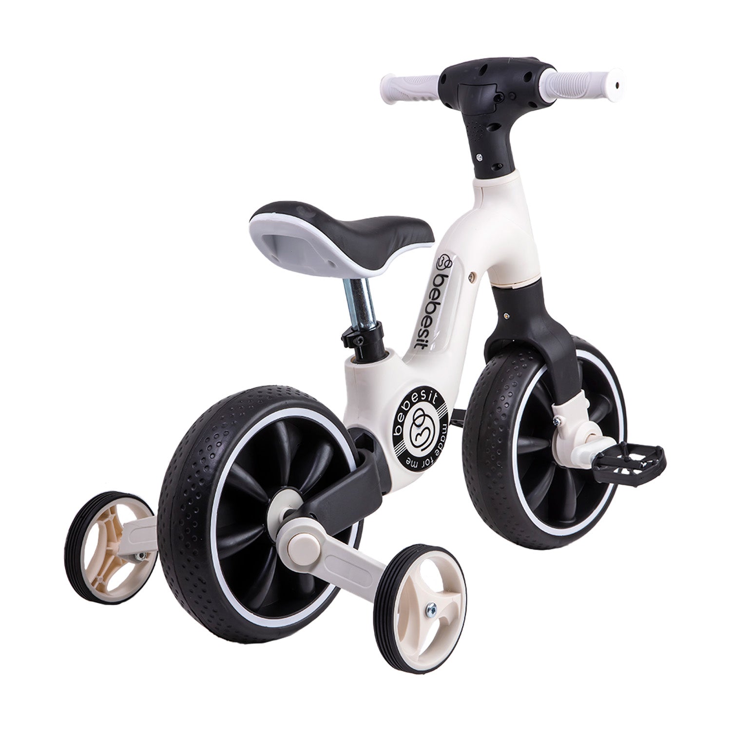 Triciclo Bicicleta Aprendizaje Pedales 2 en 1 XT05 Blanco