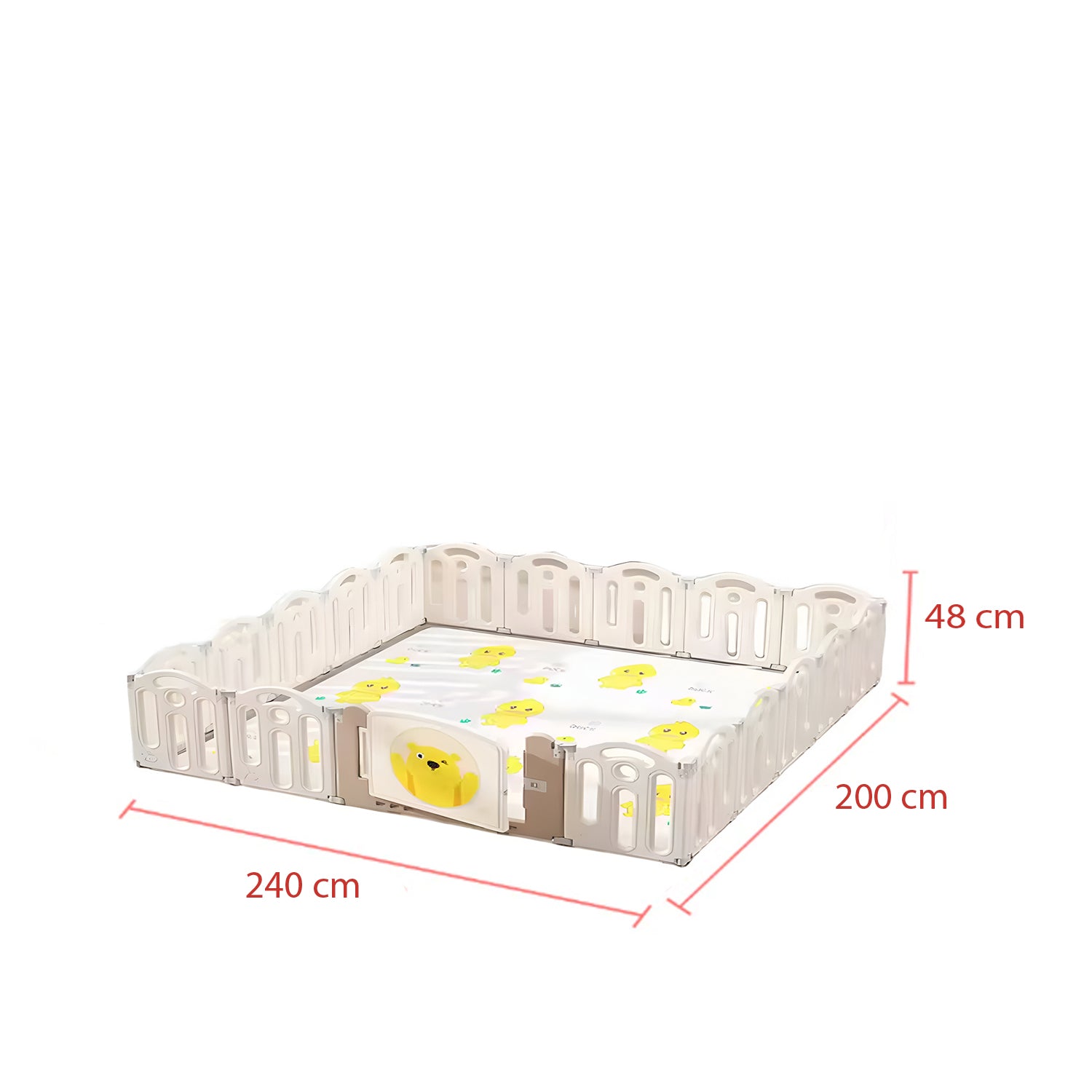 Corral de juegos didáctico + Alfombra Antigolpes 200x240x48cm