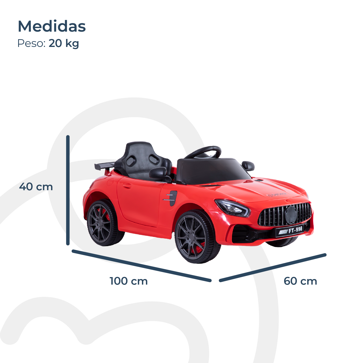Auto a Batería Eléctrico Coupe Rojo Bebesit