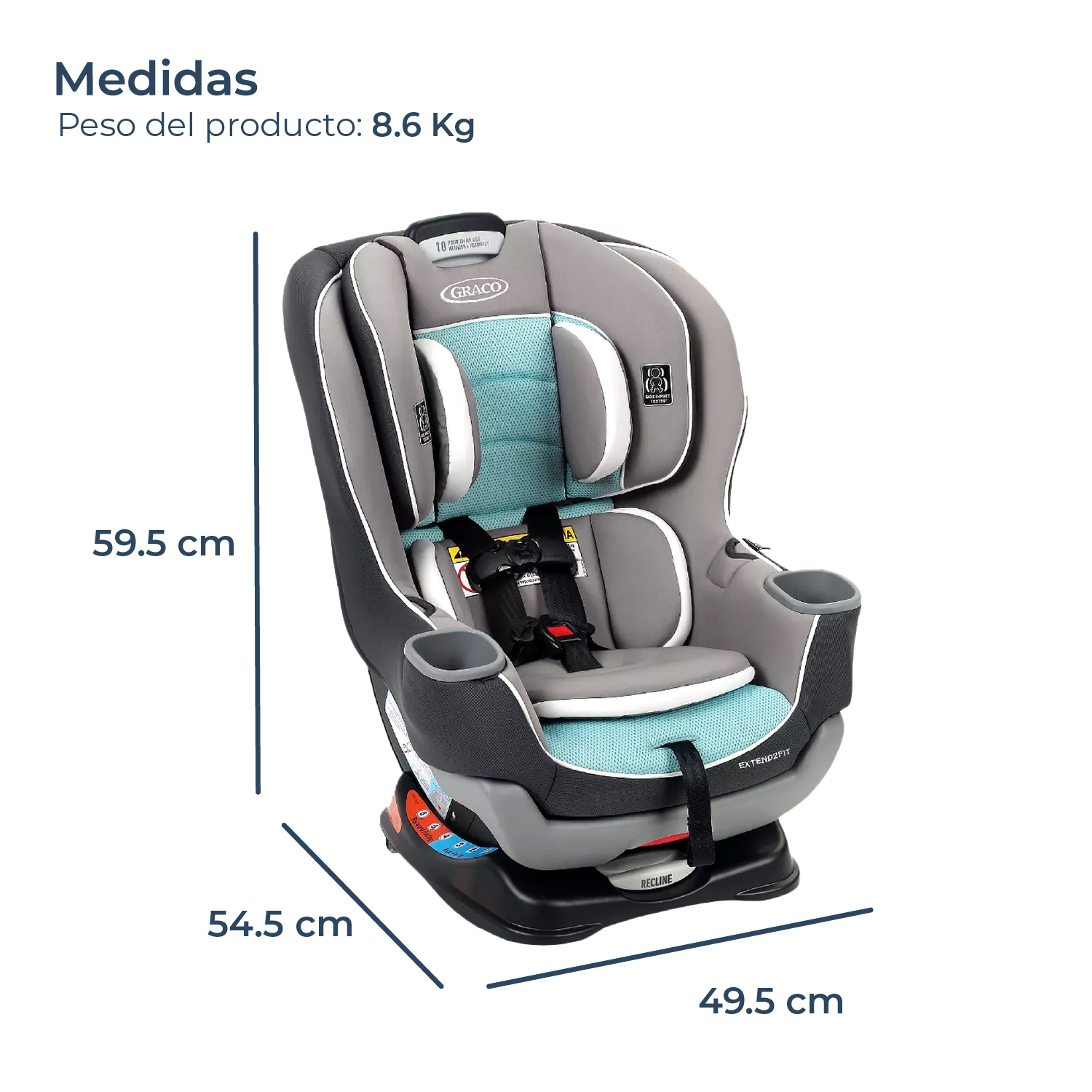 Silla de Auto Convertible Extend2Fit Spire