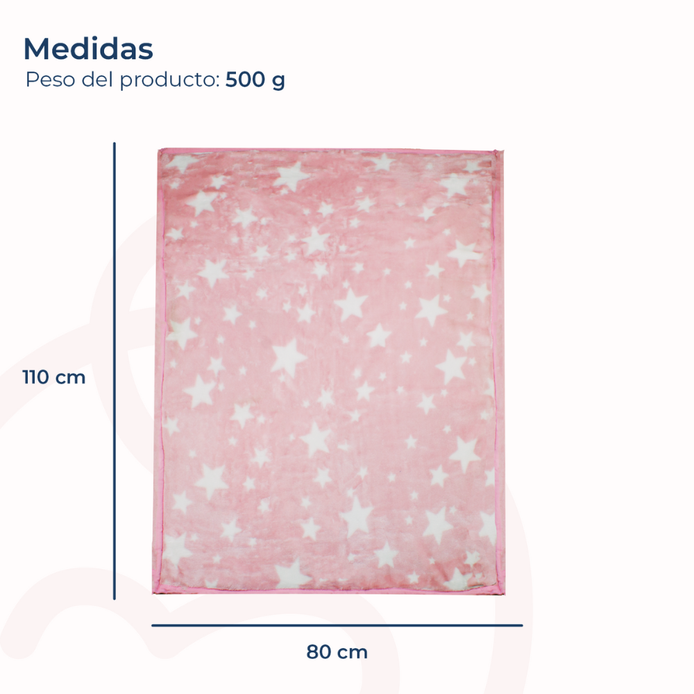 Frazada Ultra Soft Estrella 80x110cm Rosado Bebesit