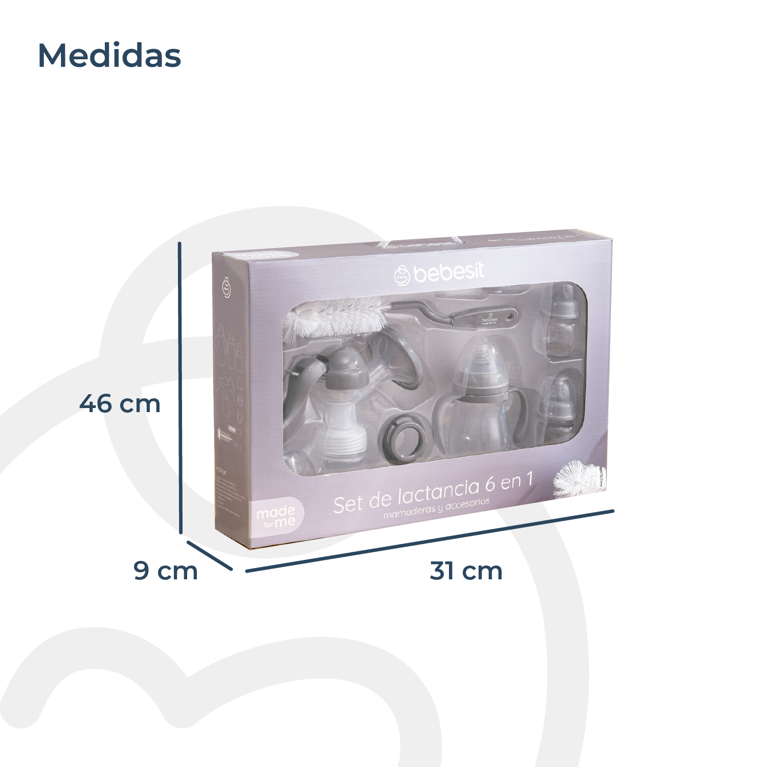 Set de Lactancia 6 en 1 Mamaderas y Accesorios Bebesit