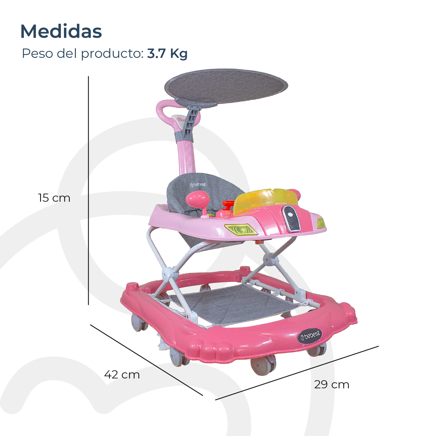 Andador 3 en 1 Discover & Play Rosado