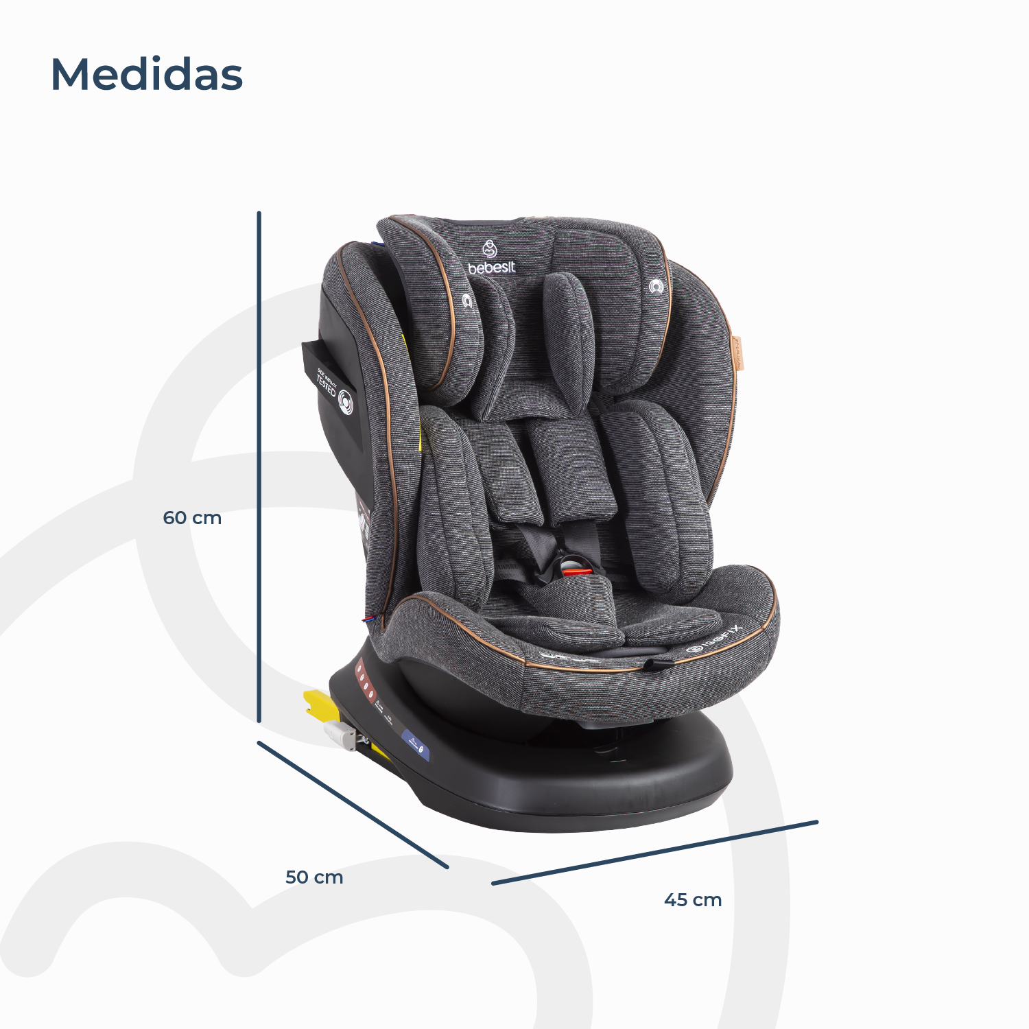 Silla de Auto Convertible Isofix Supra 360º Premium Gris