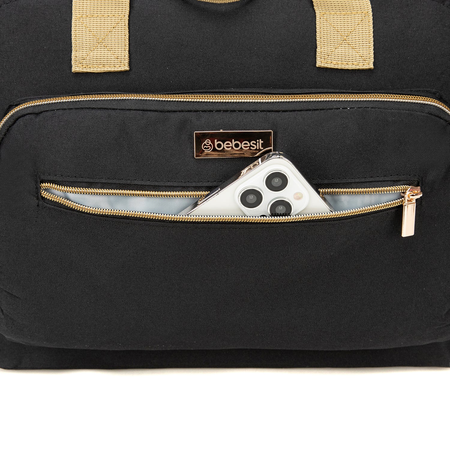 Bolso Maternal Premium Black Gold