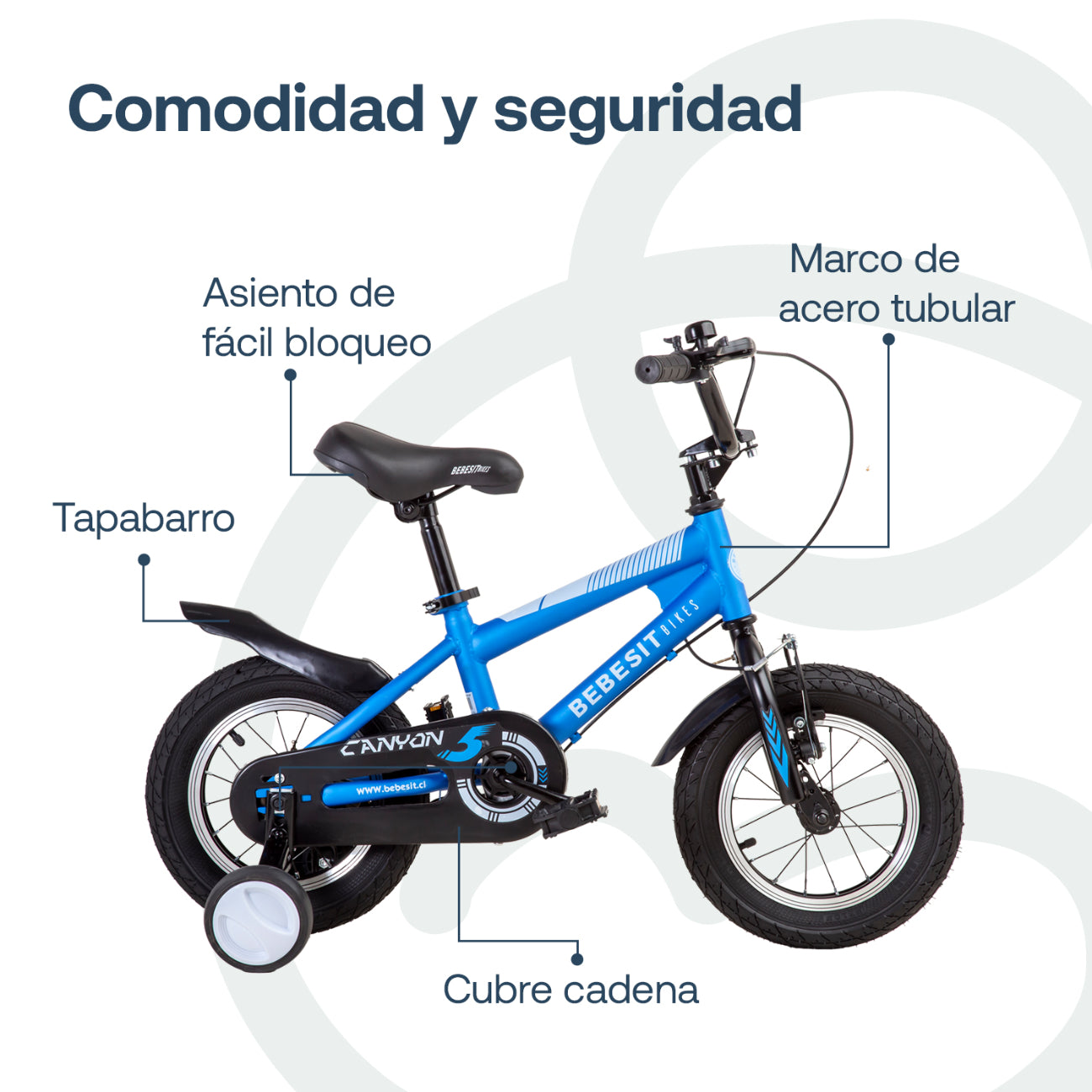 Bicicleta Infantil Canyon Aro 12 Azul