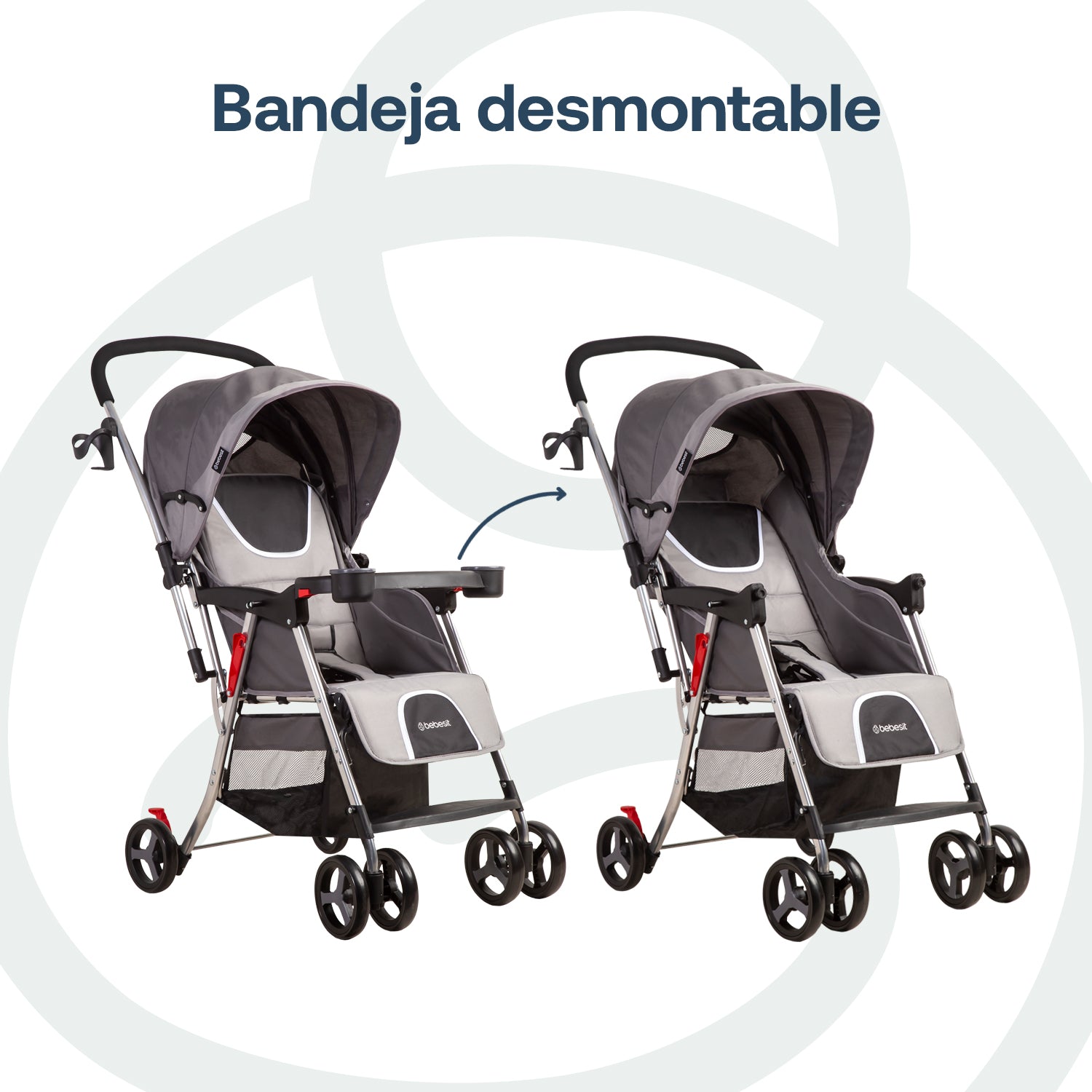 Coche Paseo y Cuna Twister SX Gris