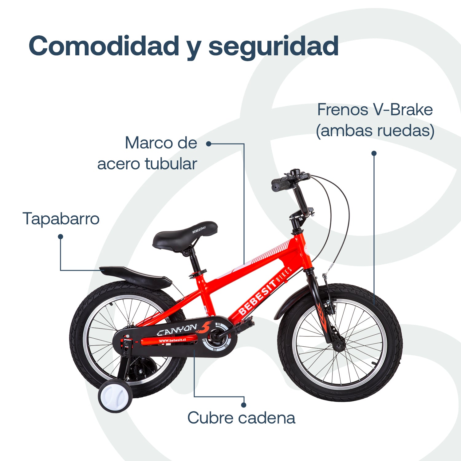 Bicicleta Infantil Canyon Aro 16 Rojo