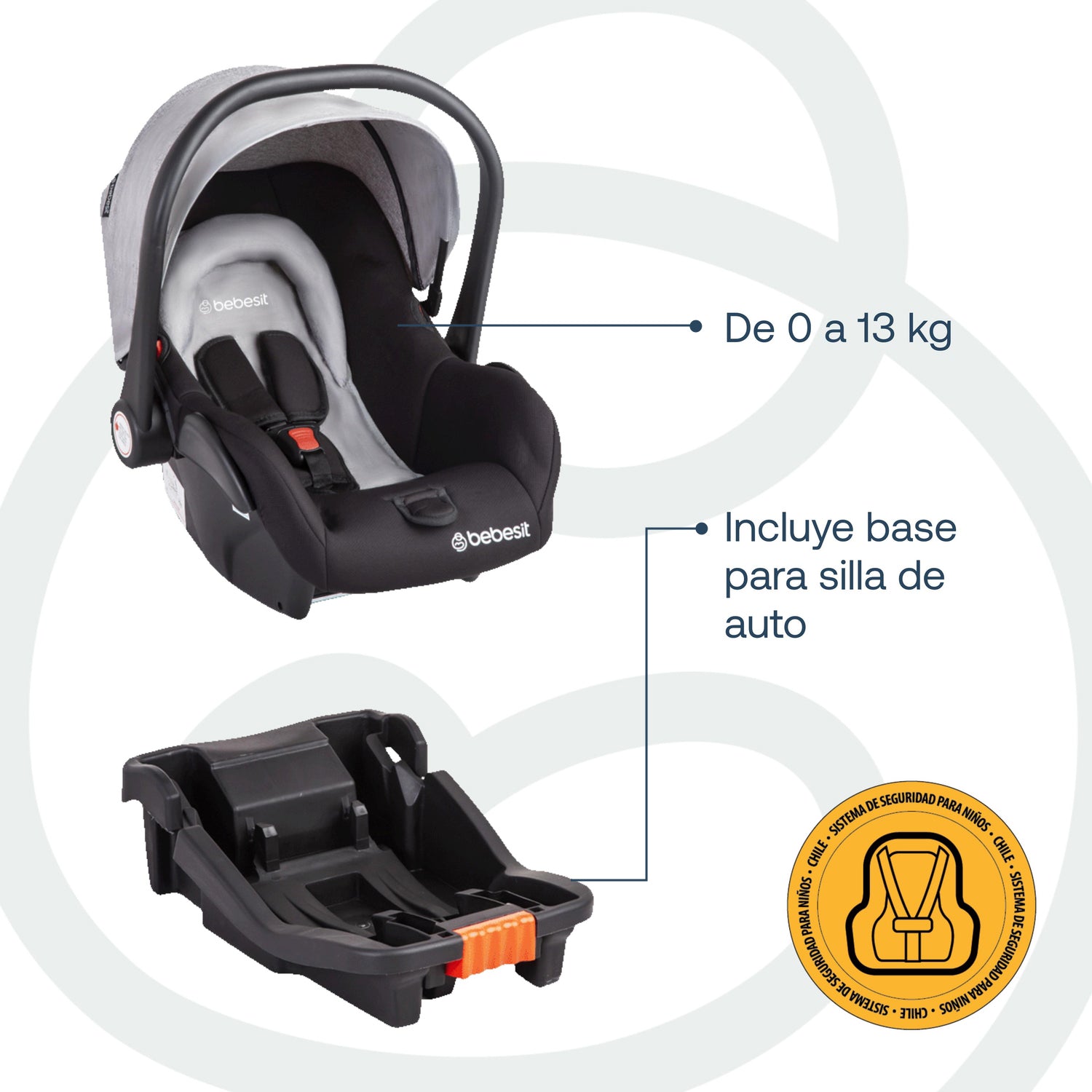 Coche Cuna travel system Taurus Gris