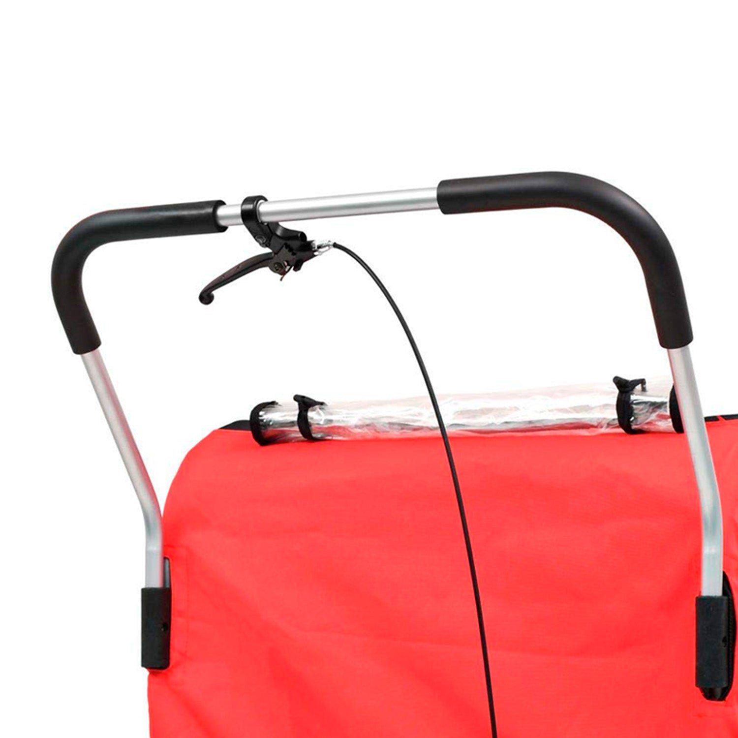 Carro arrastre trailer para bicicletas 2 niños BeRide Rojo