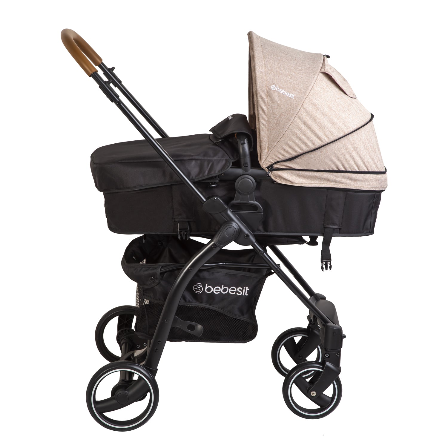 Coche Cuna travel system Fénix Beige