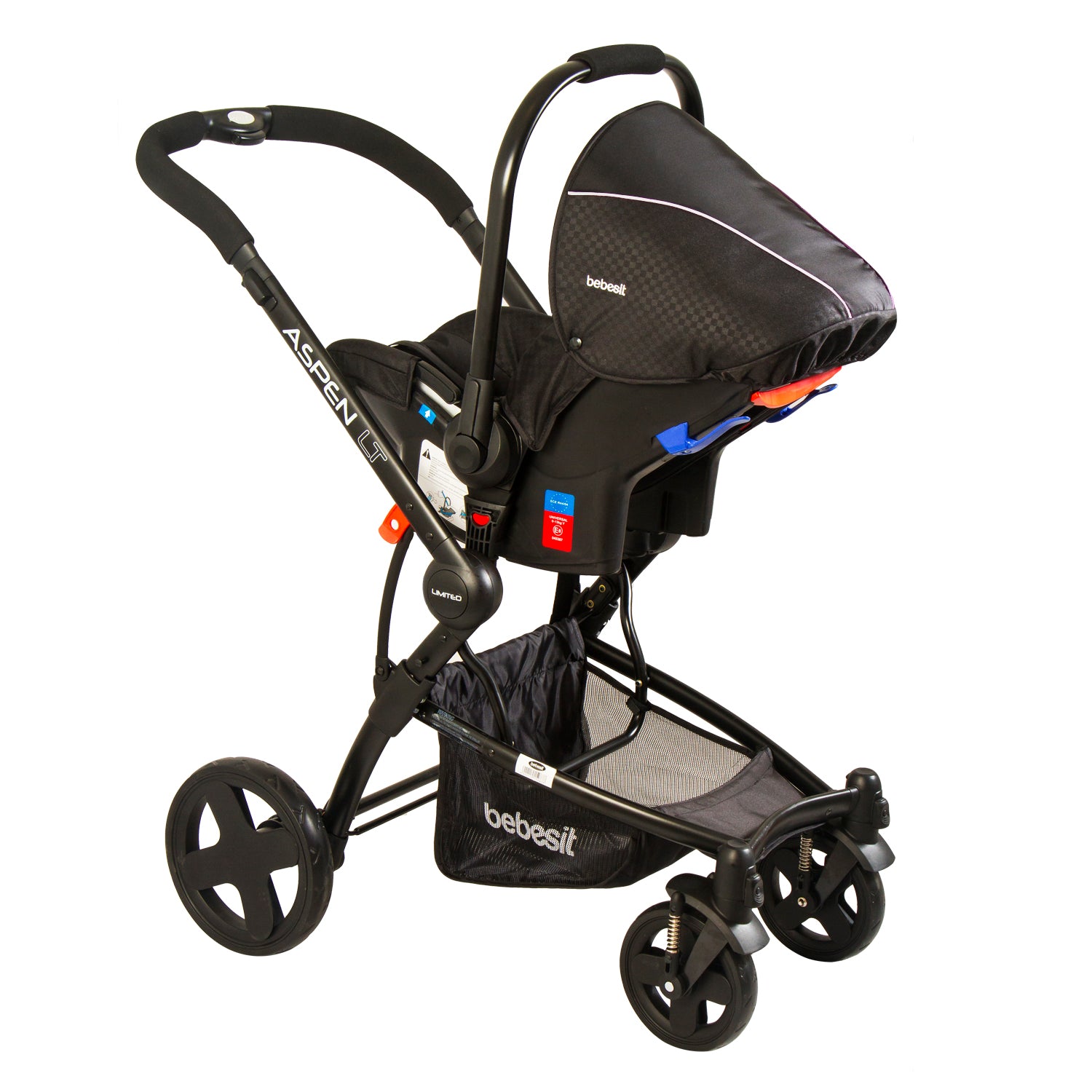 Coche Travel System Aspen Negro