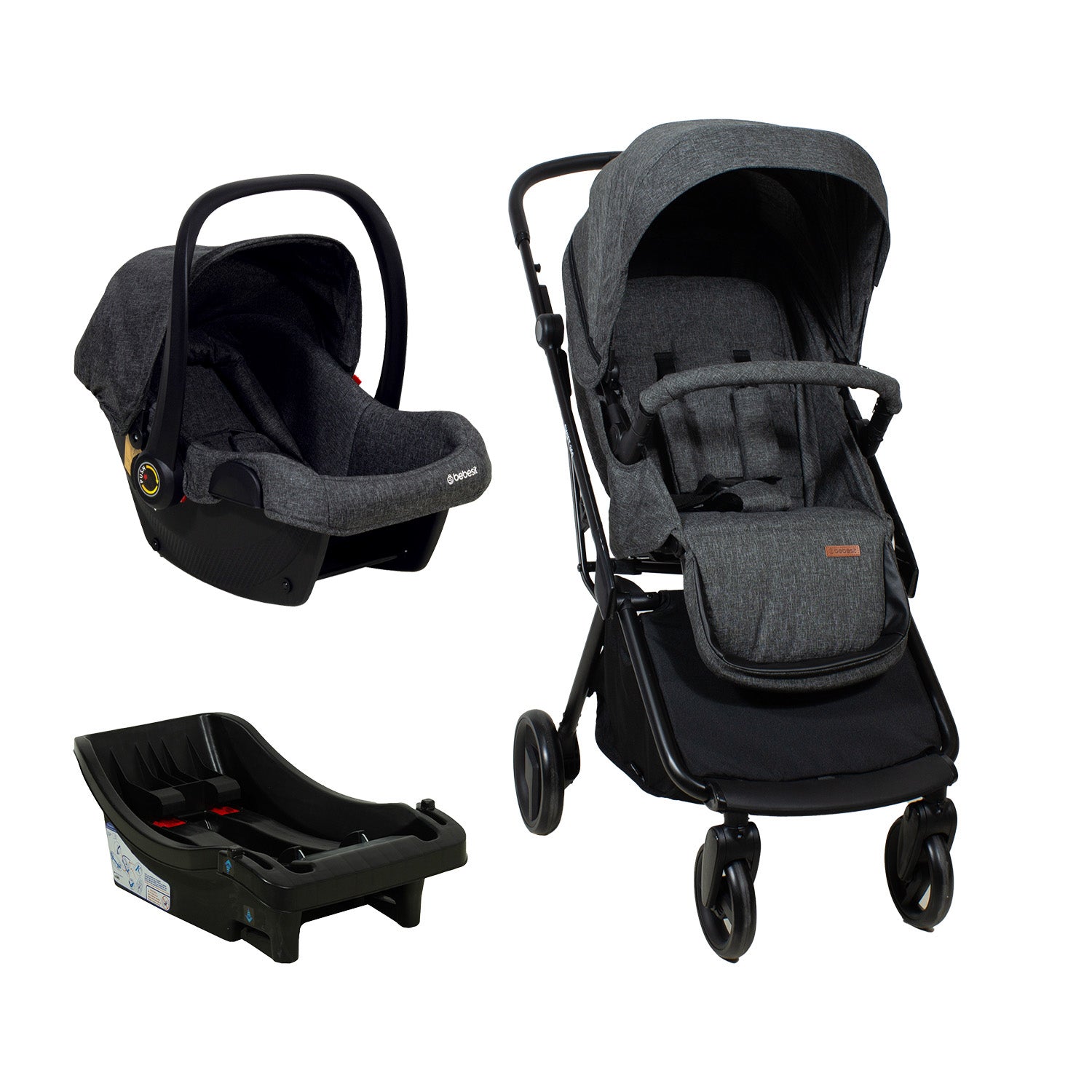 Coche Cuna travel system Swift 360 Gris