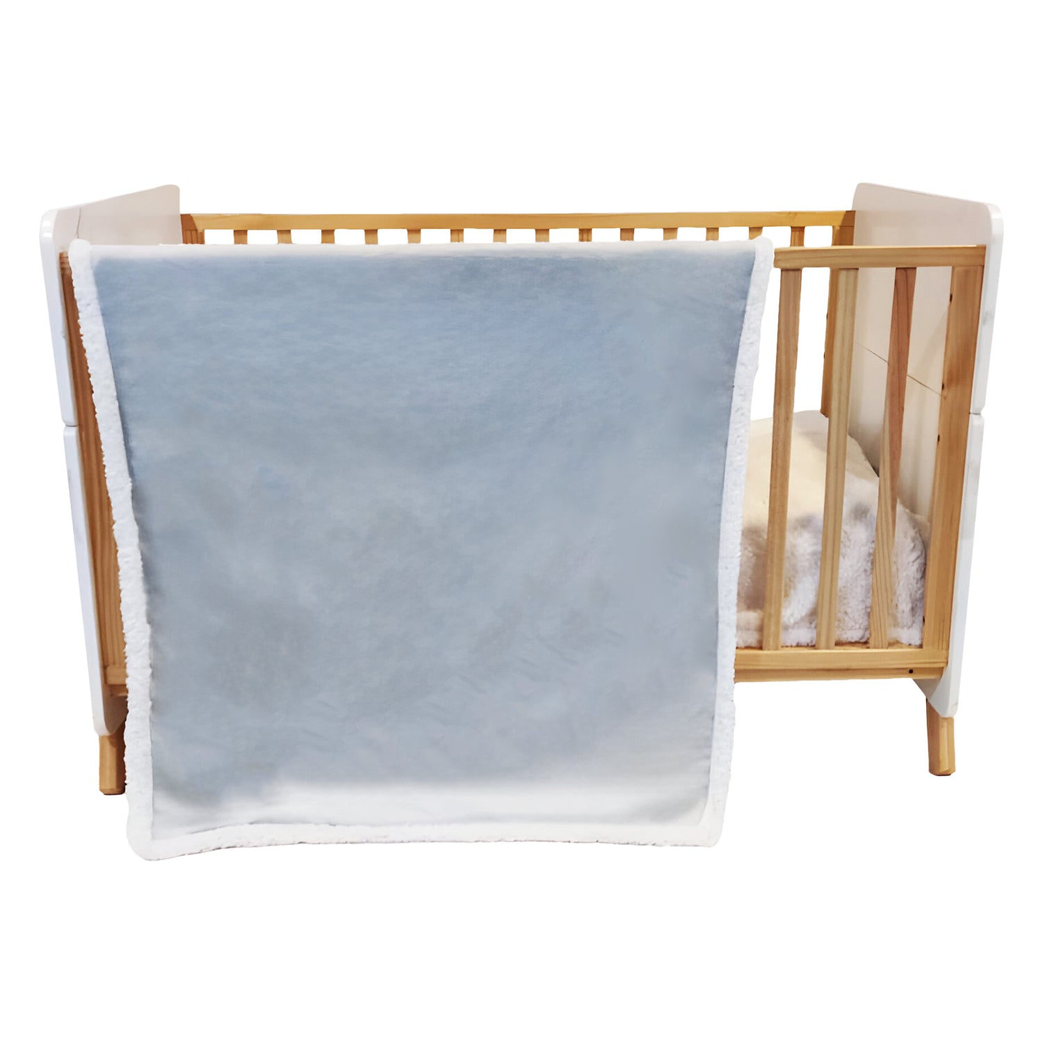 Manta Sherpa de polar  - Gris