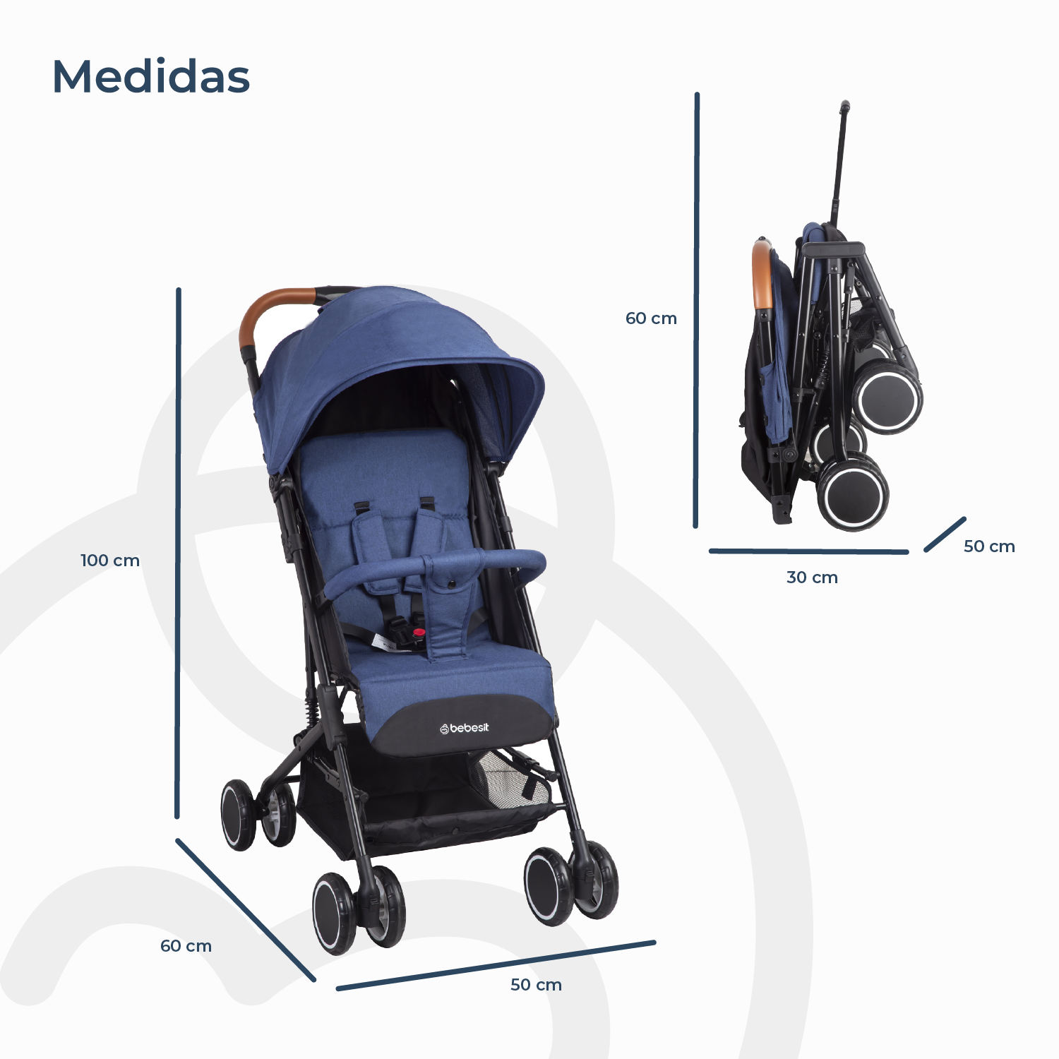 Coche Paseo Maleta Sprint SX Azul