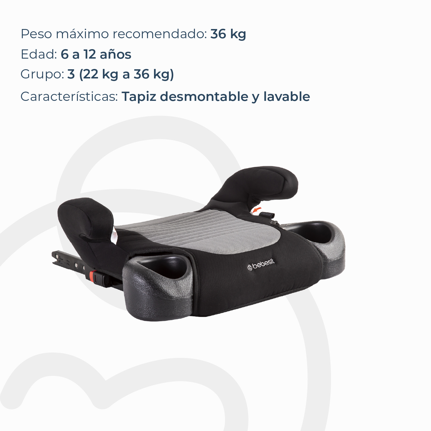 Alzador Isofix Gris Bebesit