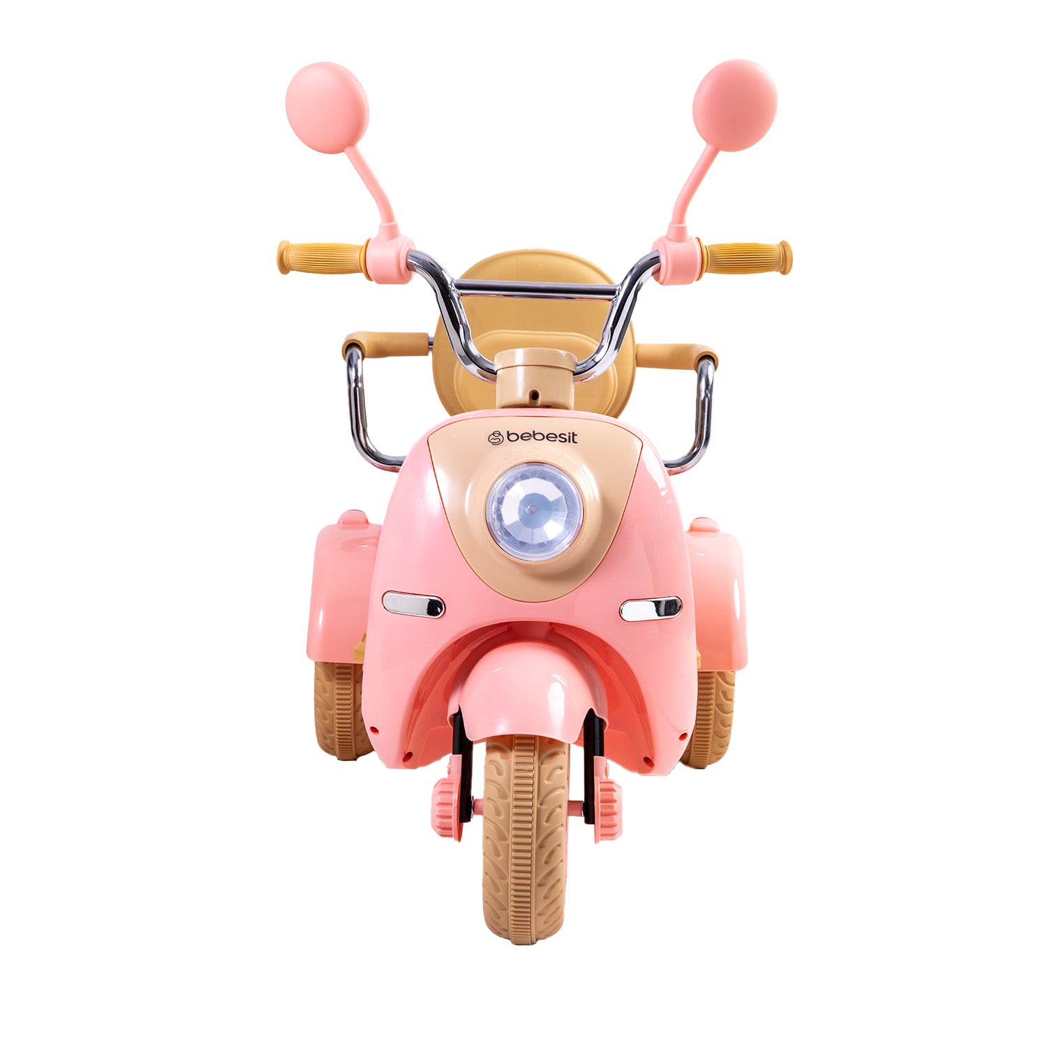 Moto Scooter Eléctrica Doble Rosa Bebesit