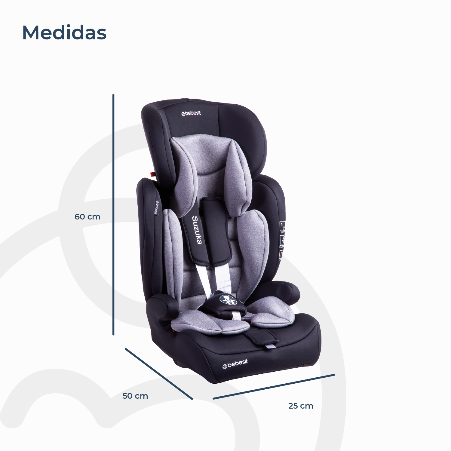 Silla de Auto Butaca Suzuka Gris