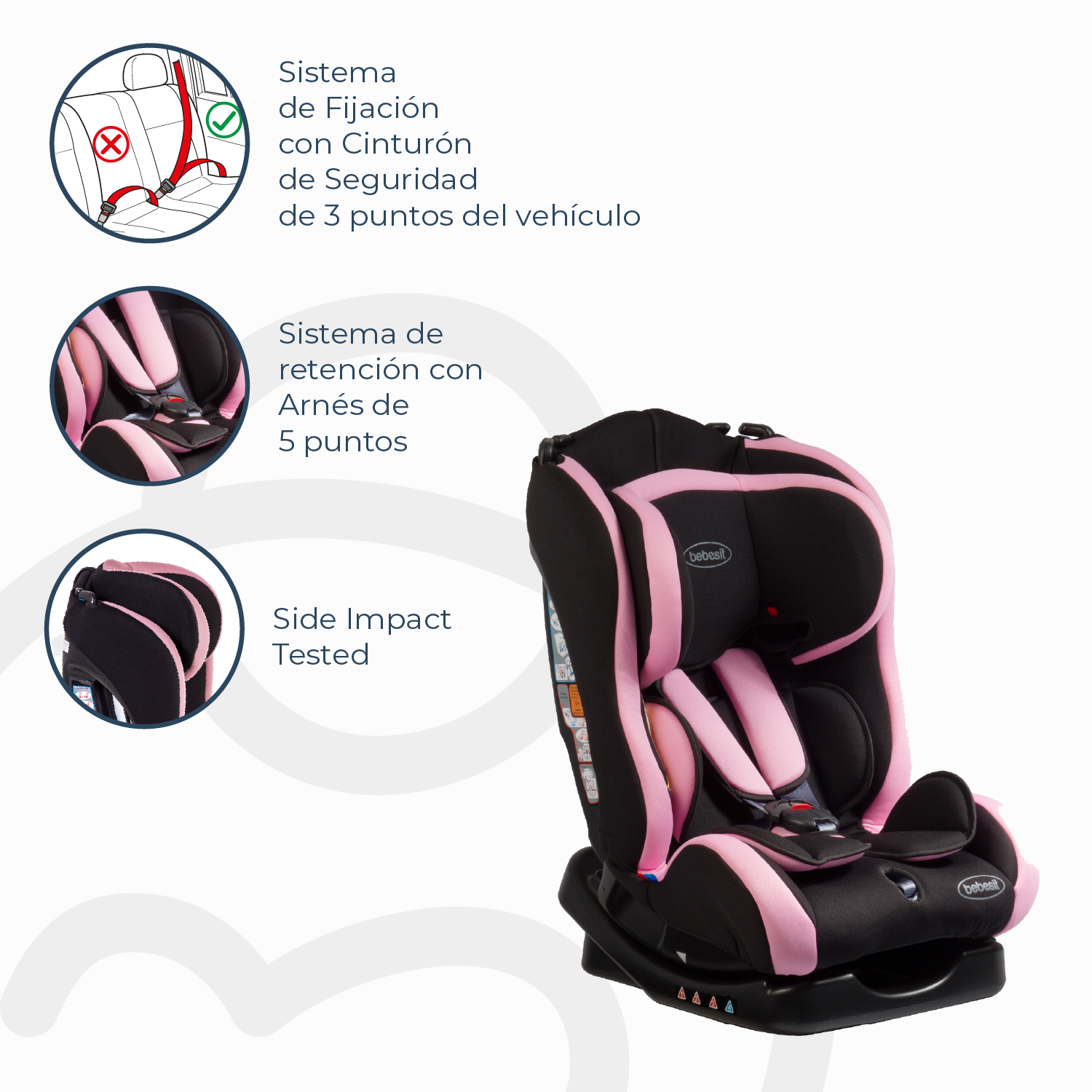 Silla de Auto Convertible Orbit Rosada