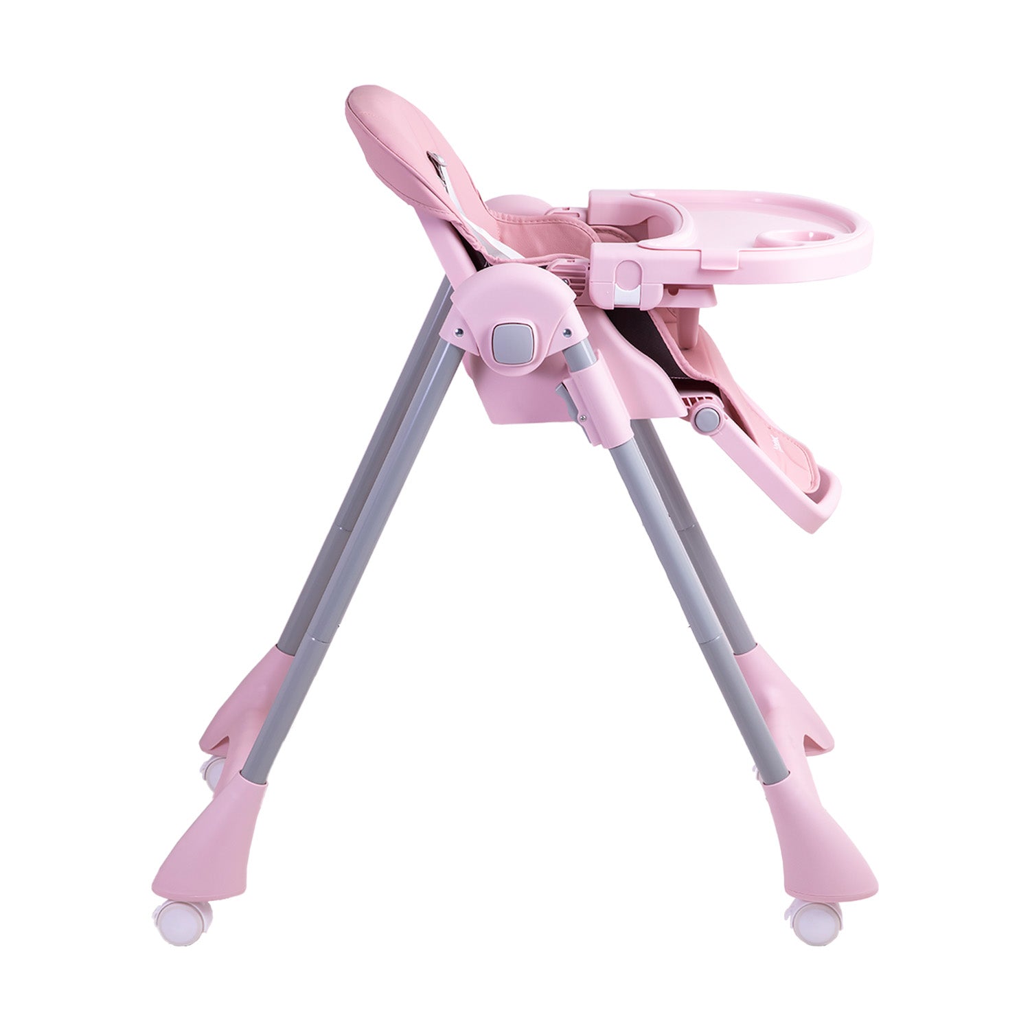Silla de Comer Bebe Reclinable Plegable Easy Eat Rosada