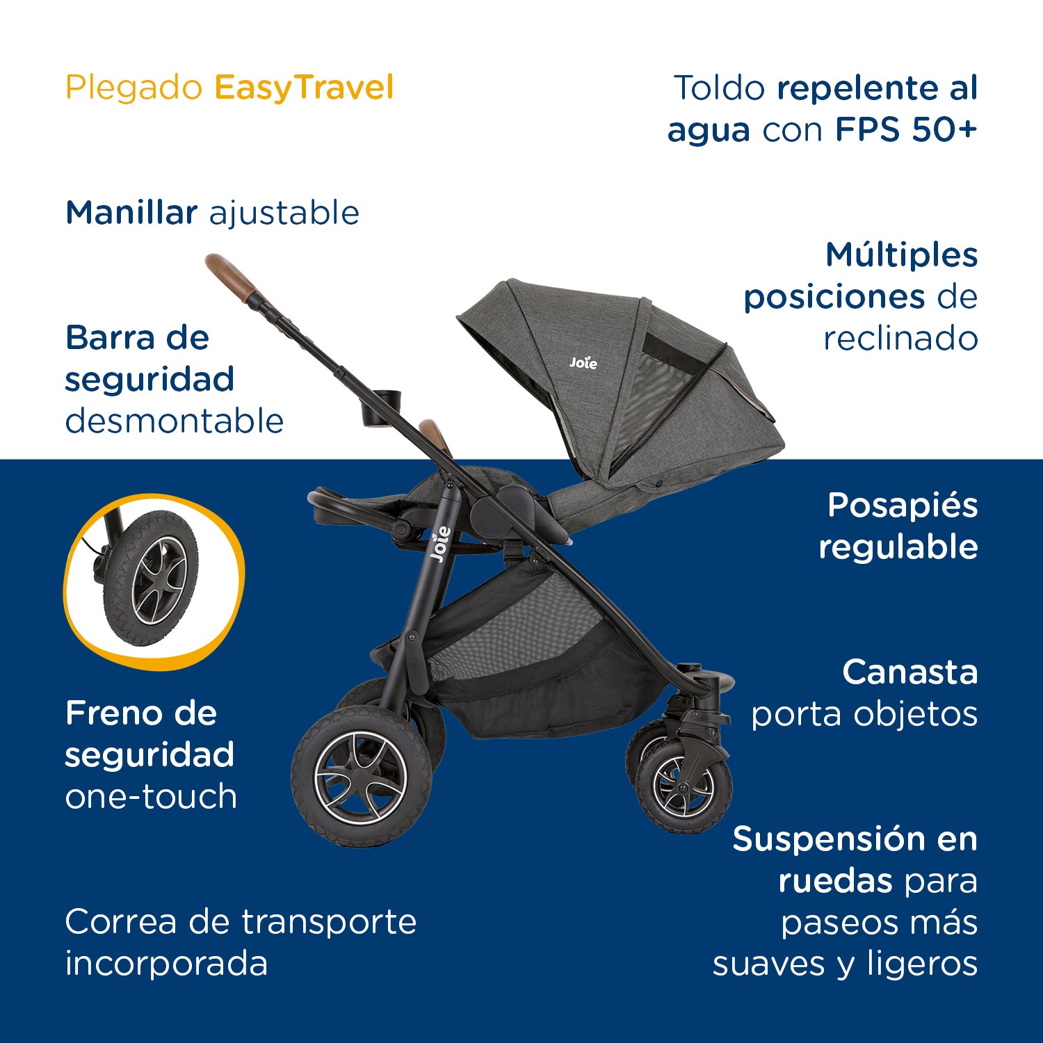 Coche Travel System Versatrax Trio Shale Joie