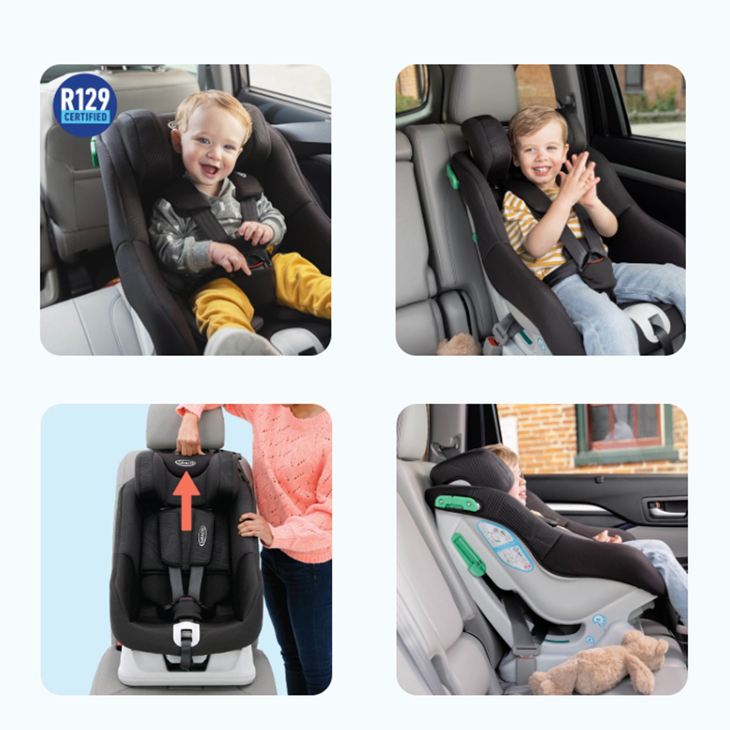 Silla de Auto Convertible 2en1 Extend LX R129 Midnight Graco