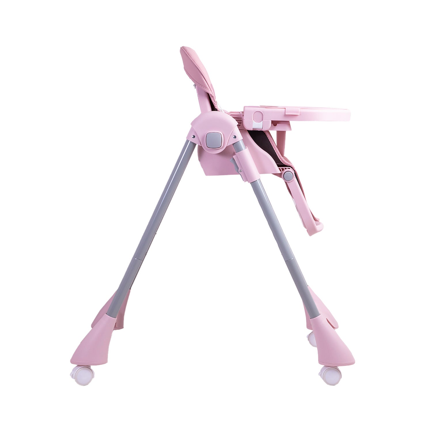 Silla de Comer Bebe Reclinable Plegable Easy Eat Rosada