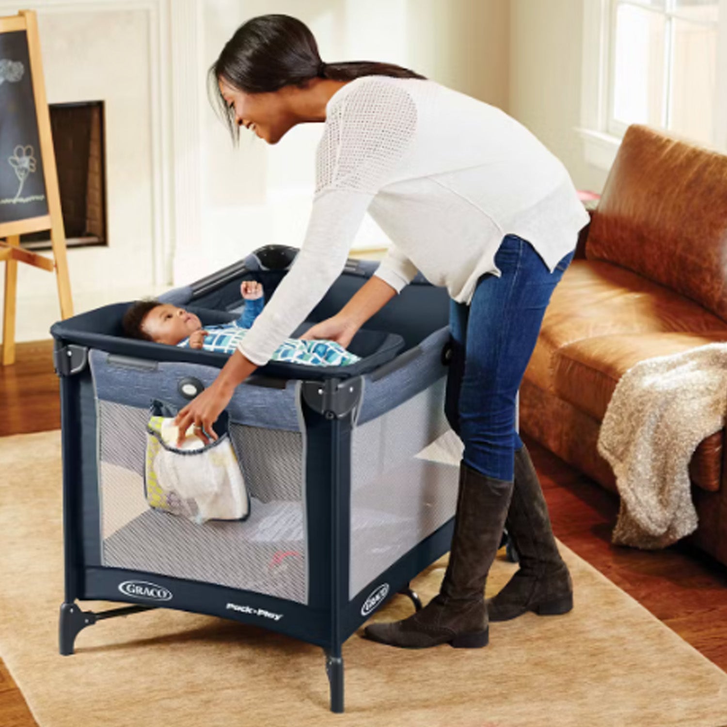 Cuna Corral Pack and Play Simple Solutions Playard Negro