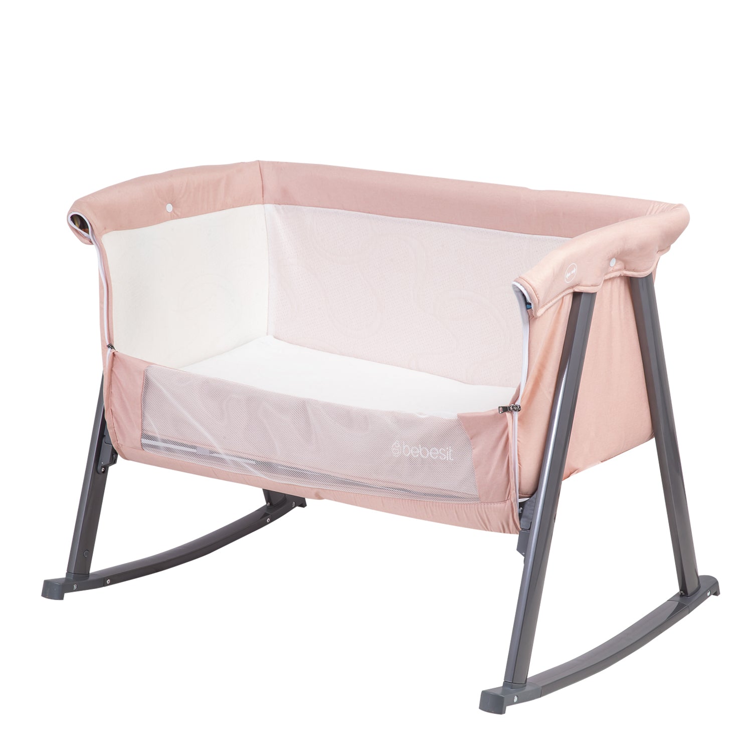 Cuna Moisés Balancín con Mosquitero Rosada Bebesit