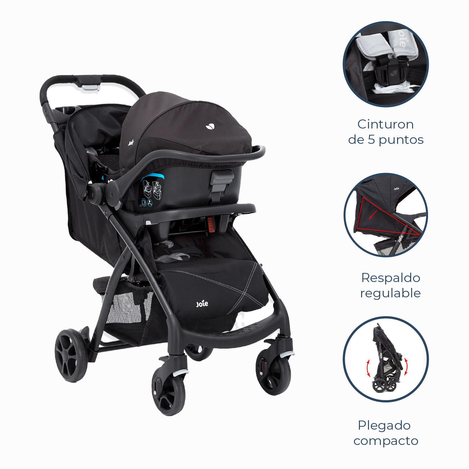 Coche Travel System Muze LX Universal Black