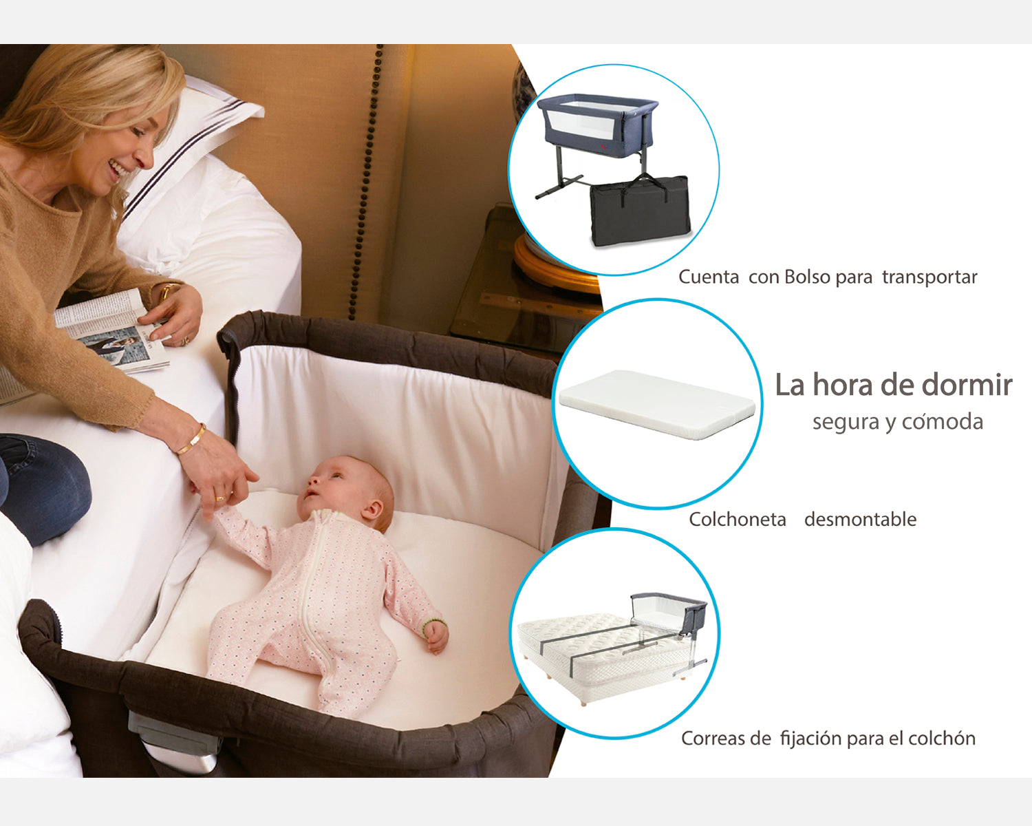 Cuna Colecho My Side Beige