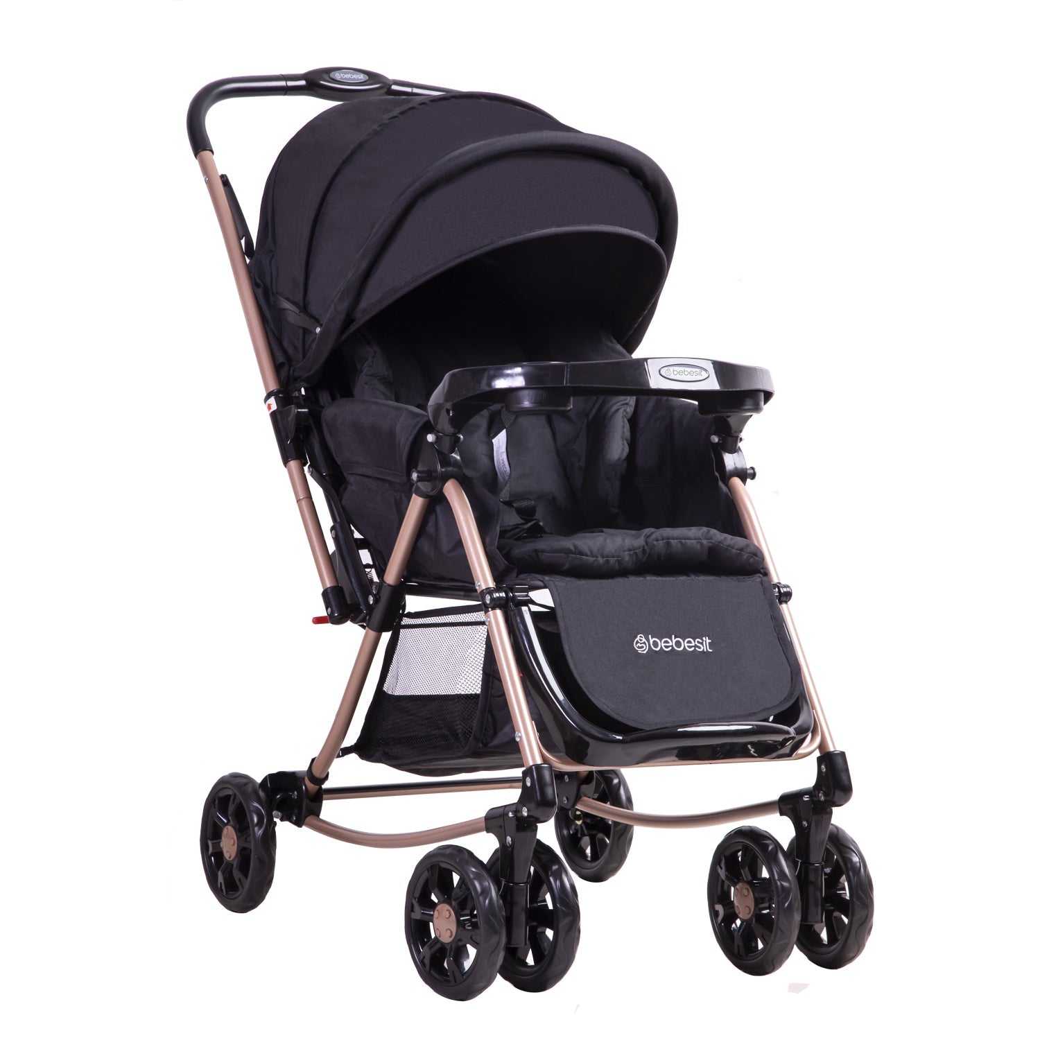 Coche Cuna Paseo Balancin SX Negro Dorado Bebesit