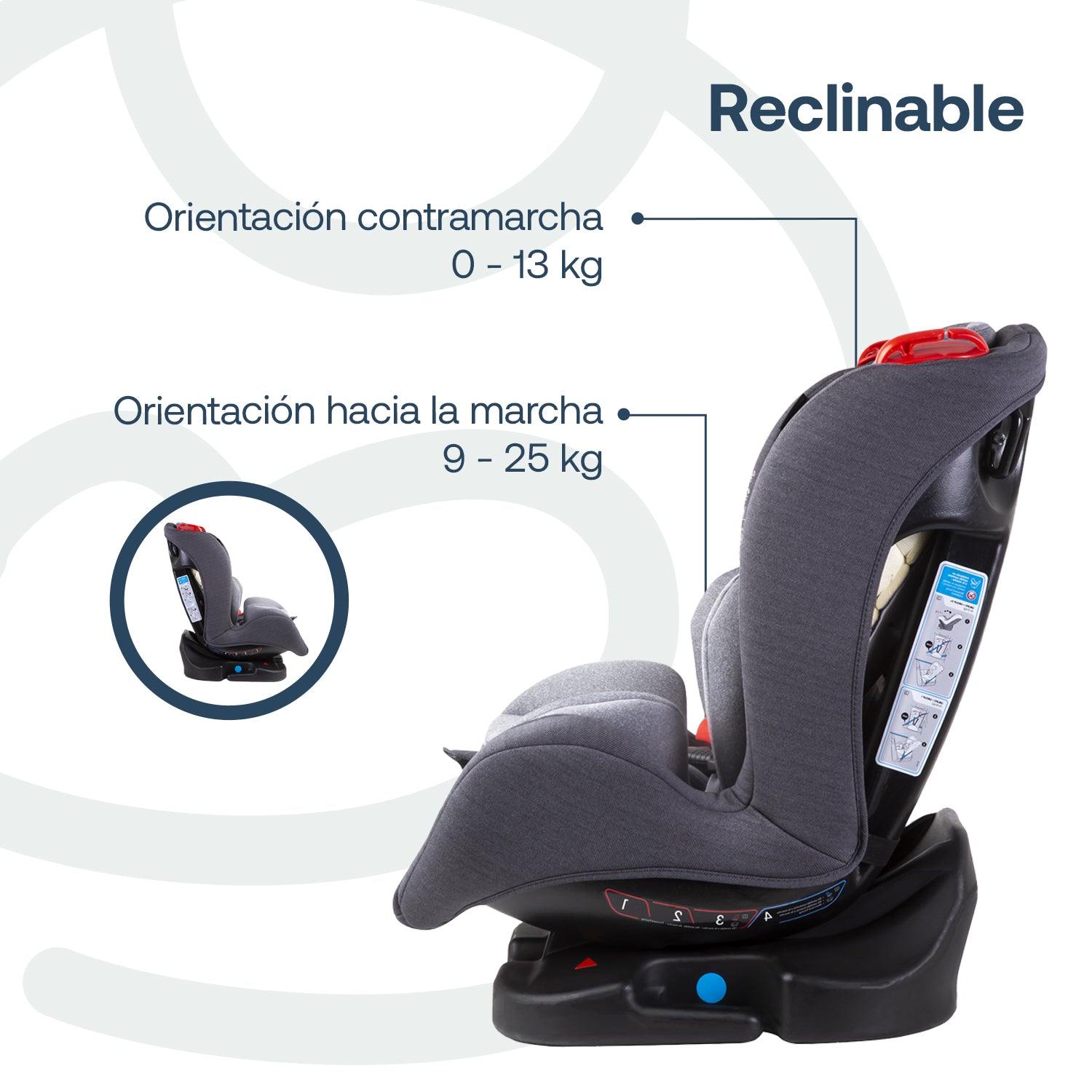 Silla de Auto Convertible Aries Gris claro